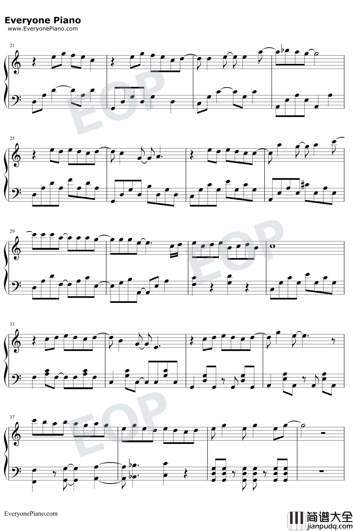 幸福需要一点偏差钢琴谱_任家萱/Selina_爱情进化论片尾曲