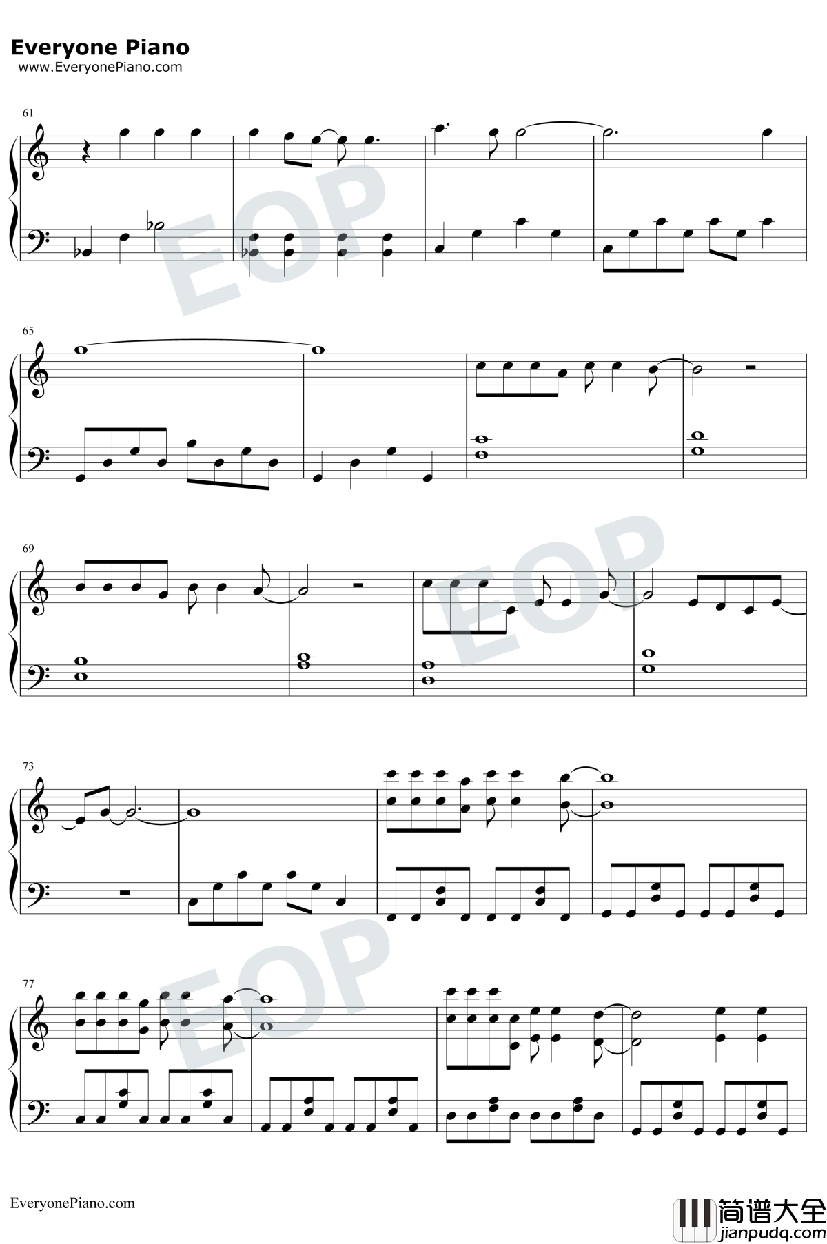 幸福需要一点偏差钢琴谱_任家萱/Selina_爱情进化论片尾曲