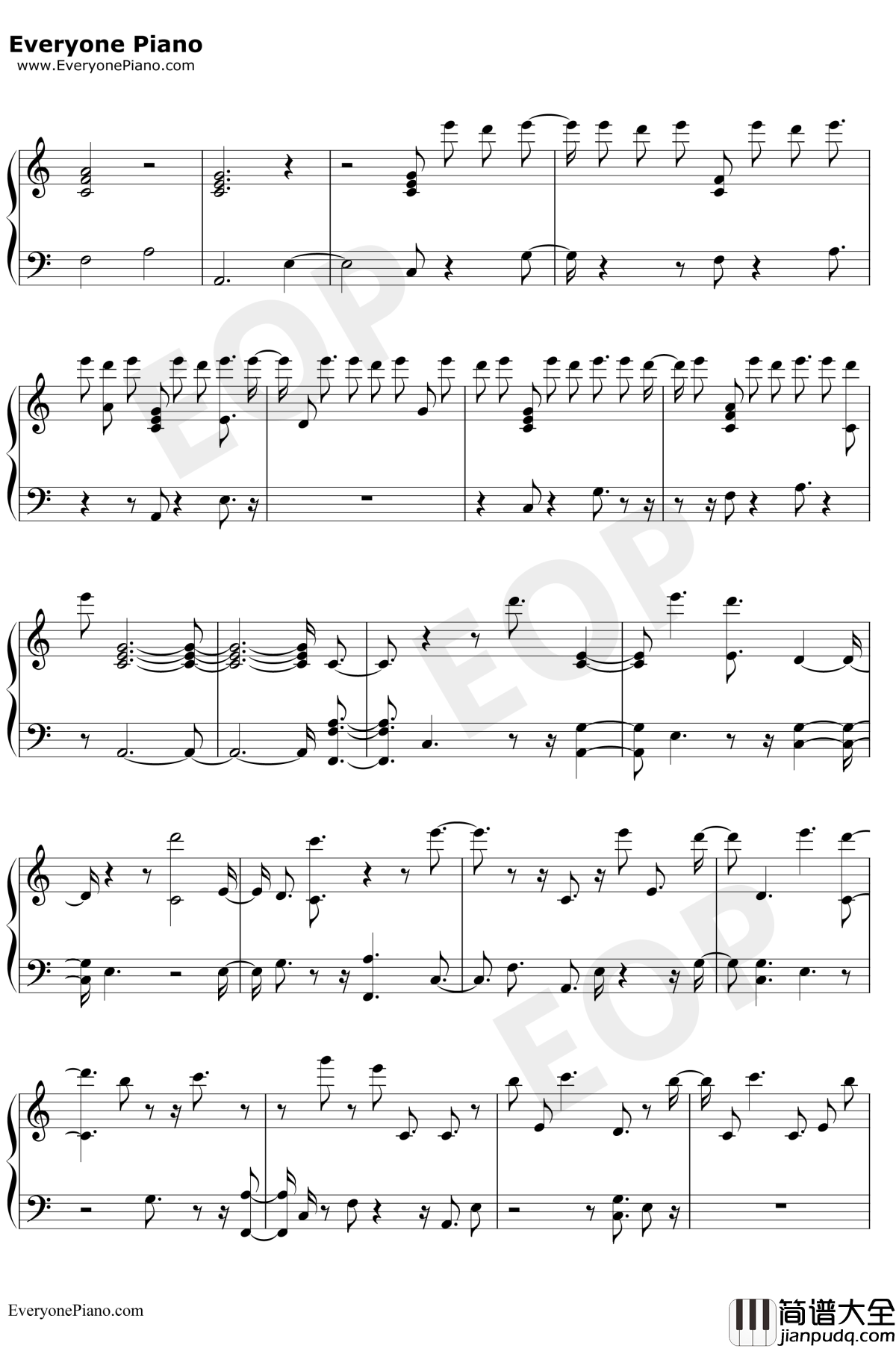 Just_Like_You钢琴谱_Louis_Tomlinson