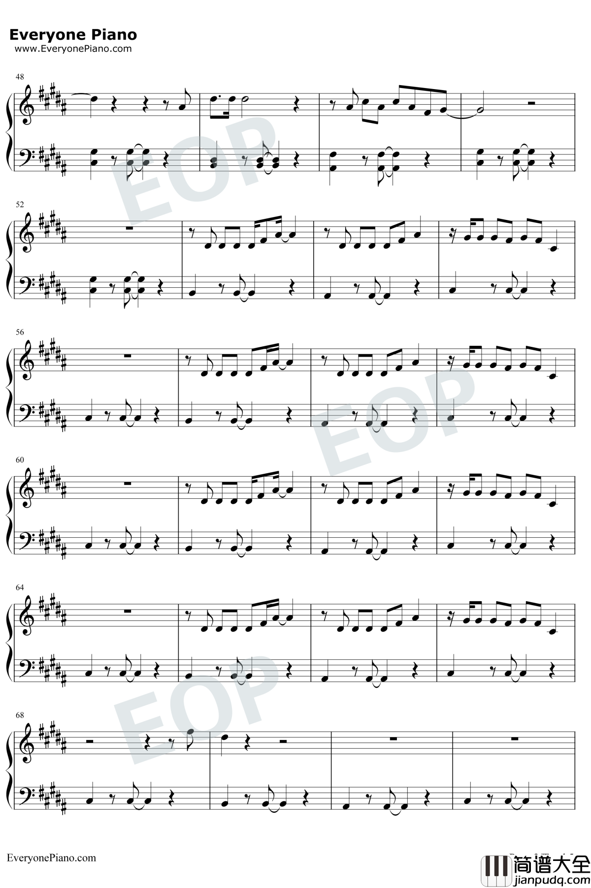 Promises钢琴谱_Calvin_Harris_/_Sam_Smith