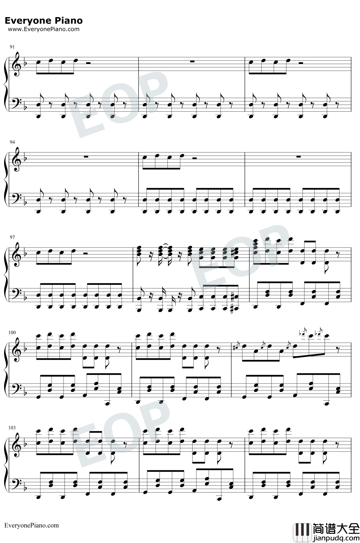 卡路里钢琴谱_火箭少女101_西虹市首富插曲