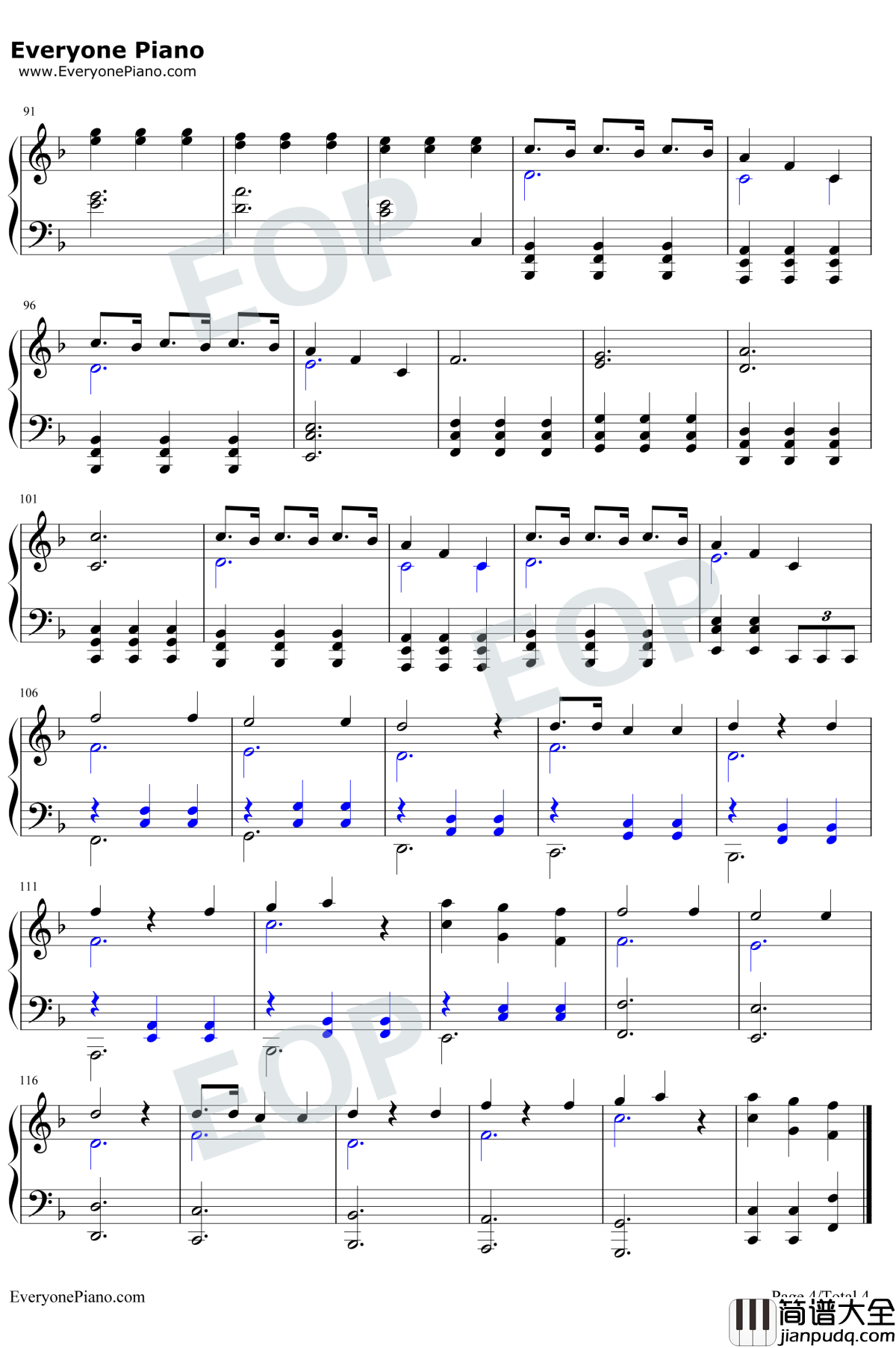 Two_Fux钢琴谱_Adam_Lambert