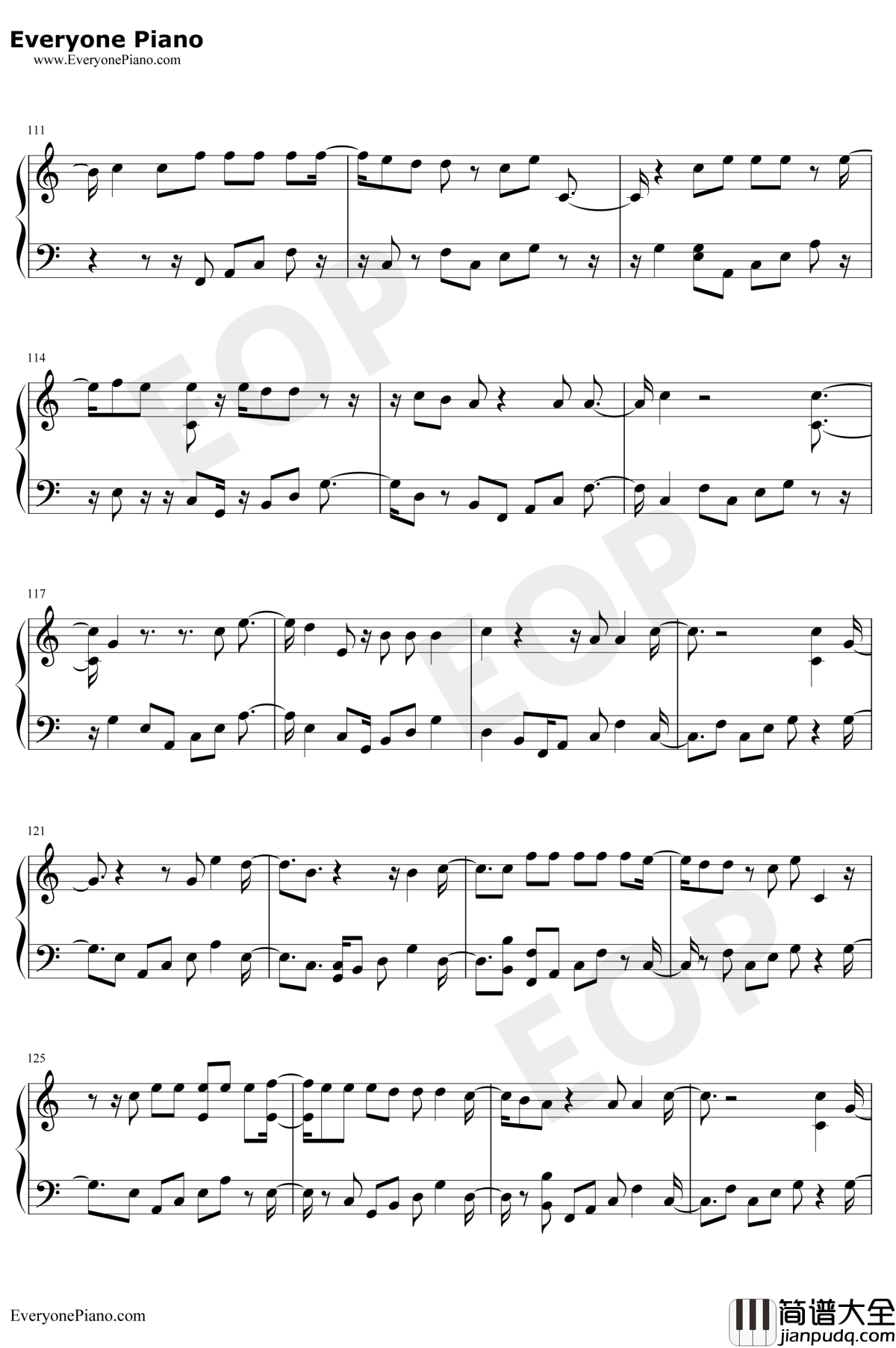 Too_Much_To_Ask钢琴谱_Niall_Horan