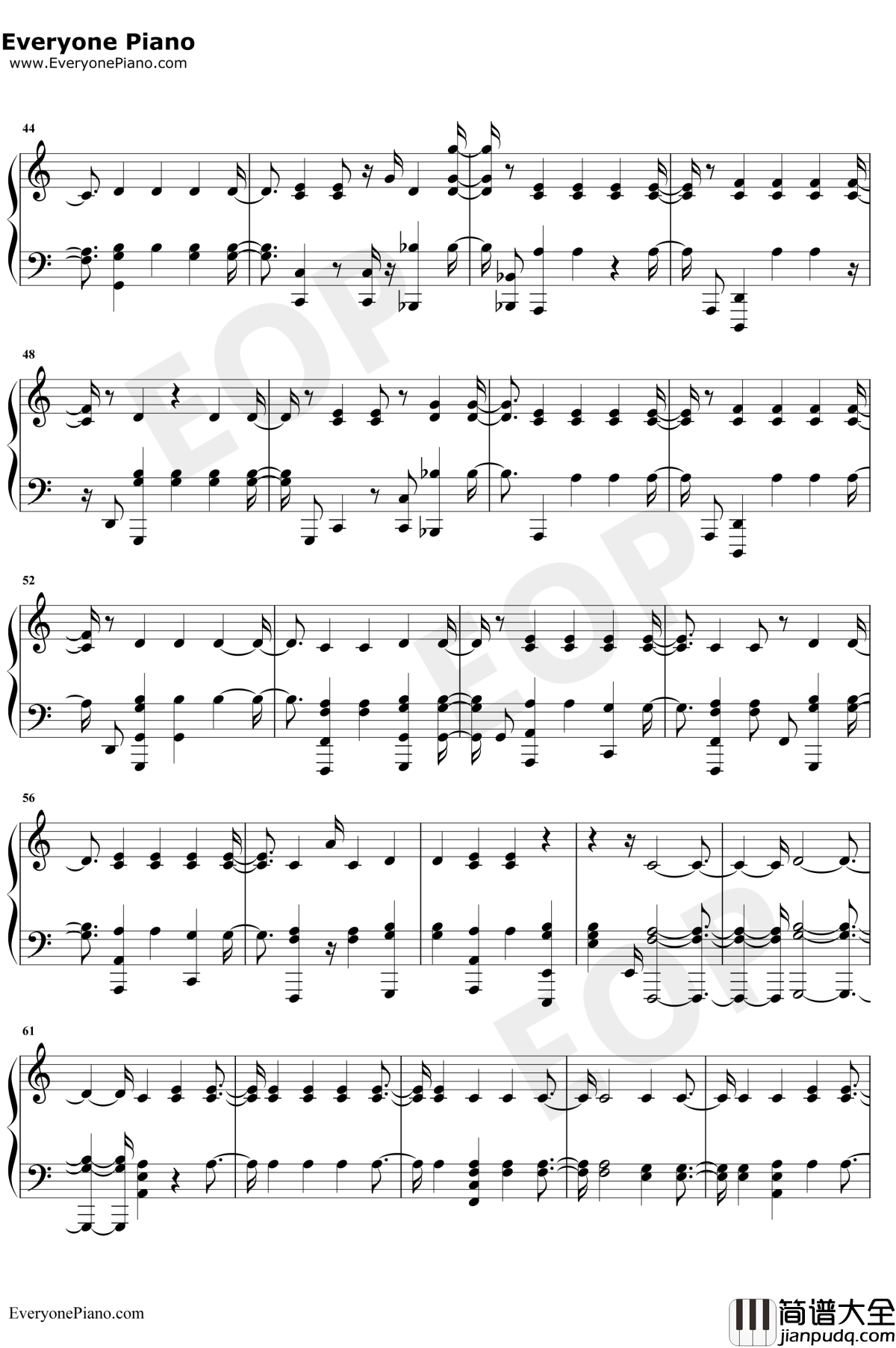 Walk_on_Water钢琴谱_Eminem/Beyonce