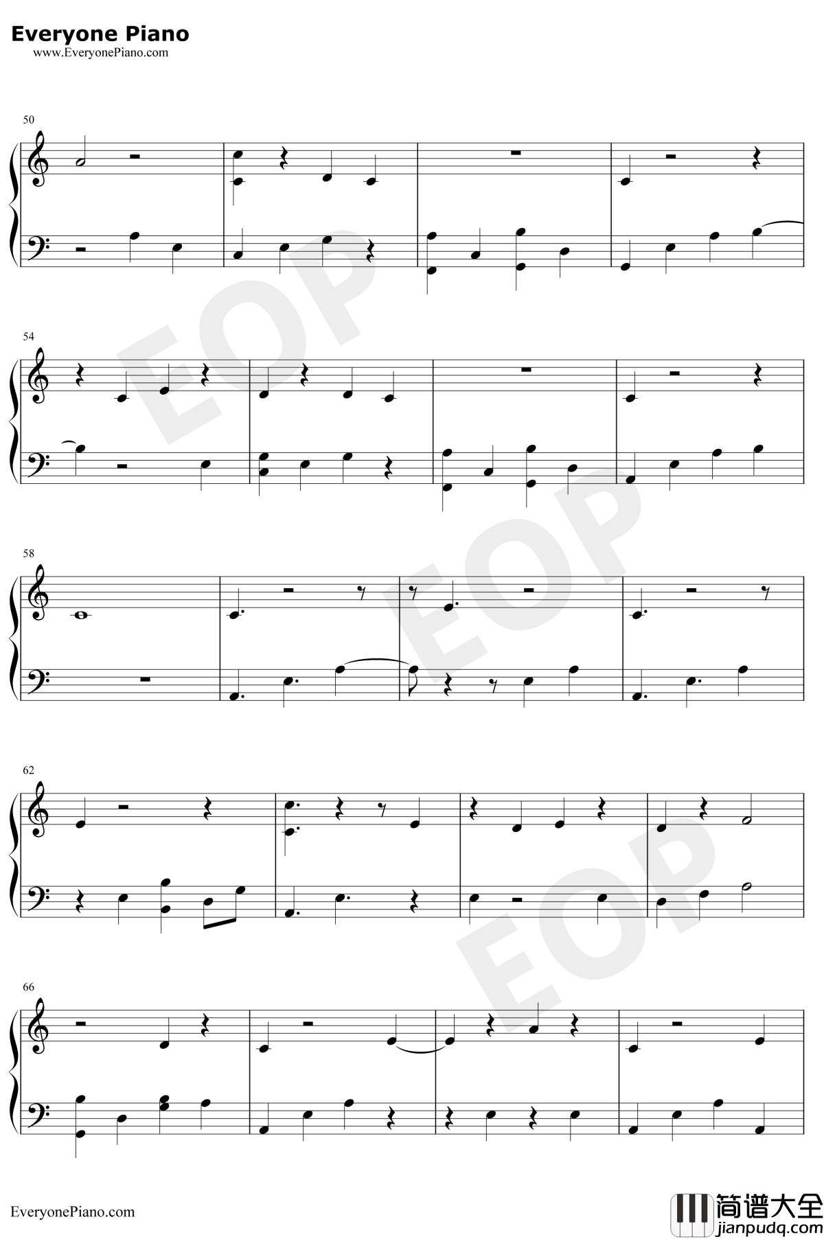 I_Would_Die_for_You钢琴谱_Miley_Cyrus