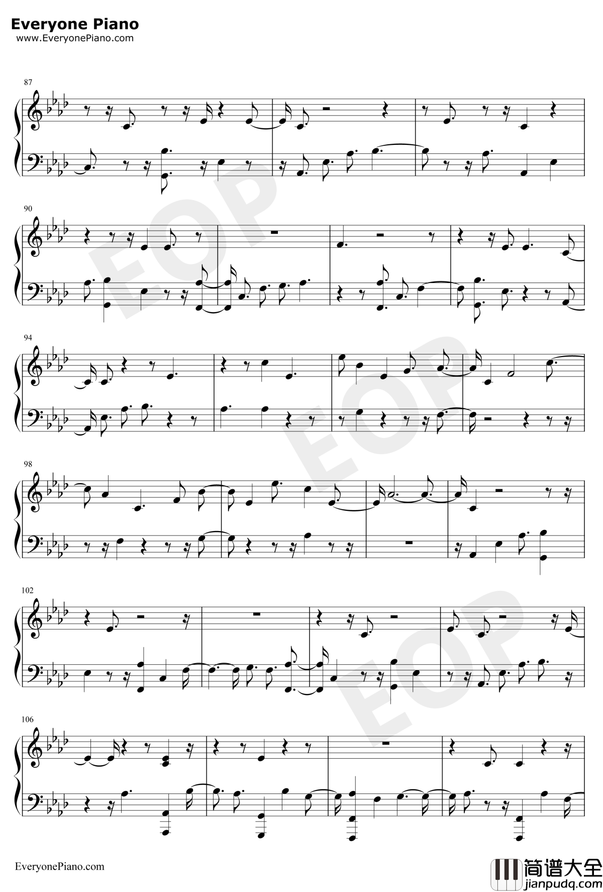 DearLover钢琴谱_LittleMix_LittleMix