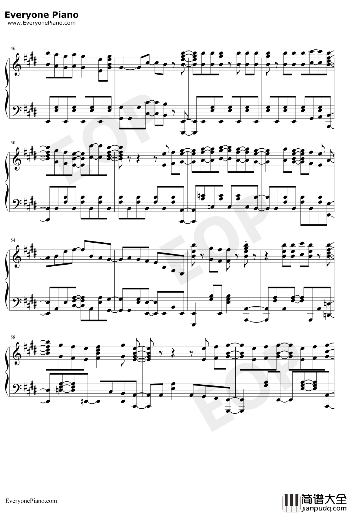 君のせい钢琴谱_ThePeggies_青春猪头少年不会梦到兔女郎学姐OP