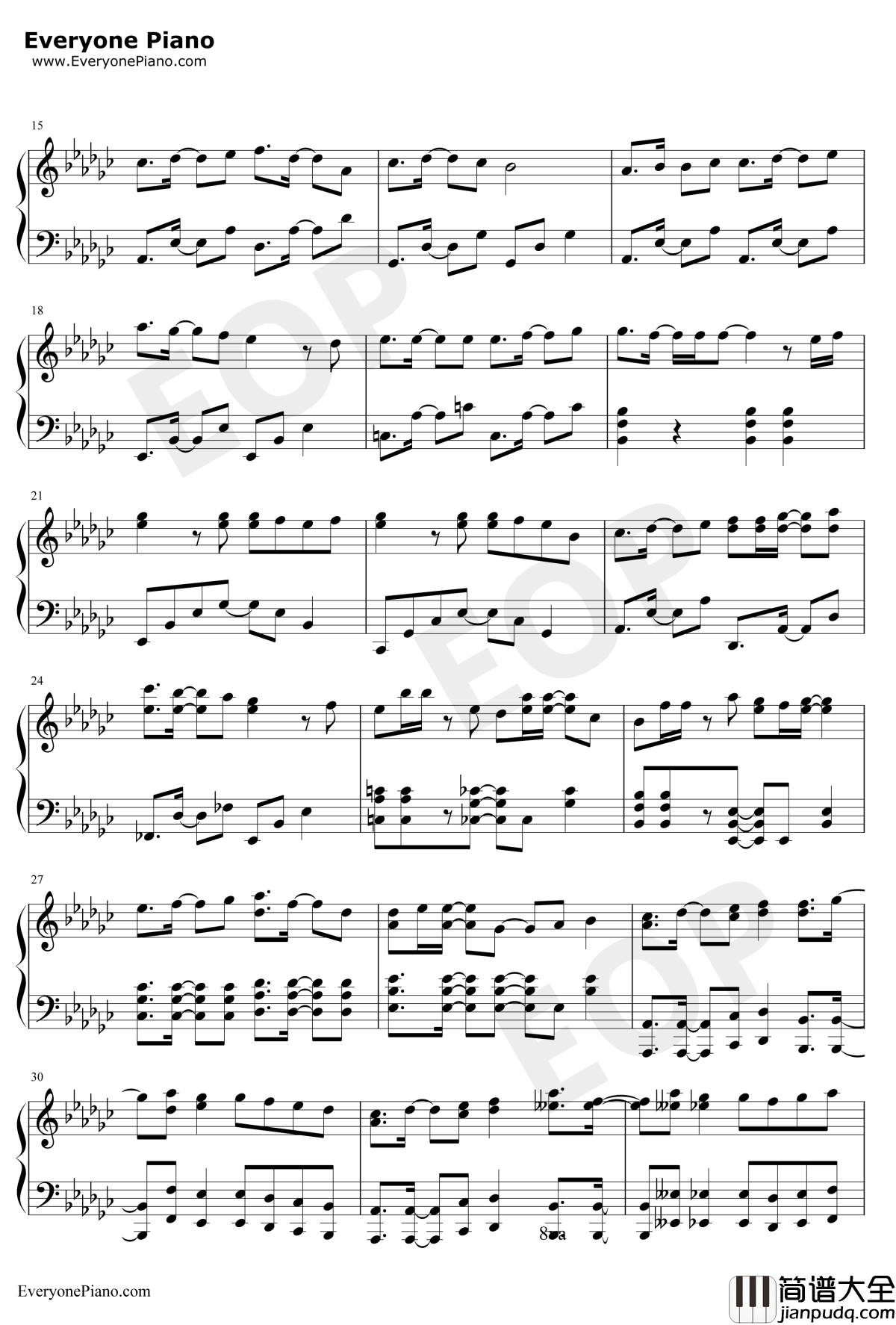 DEAREST_DROP钢琴谱_田所梓