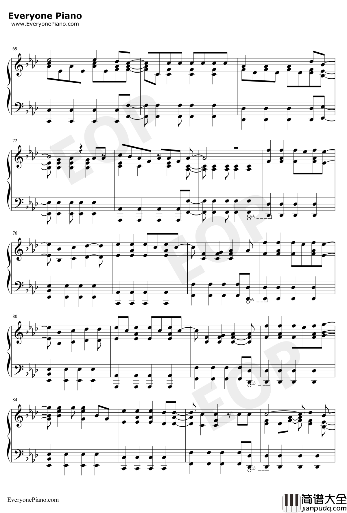 VivalaVida钢琴谱_ColdPlay_ColdPlay