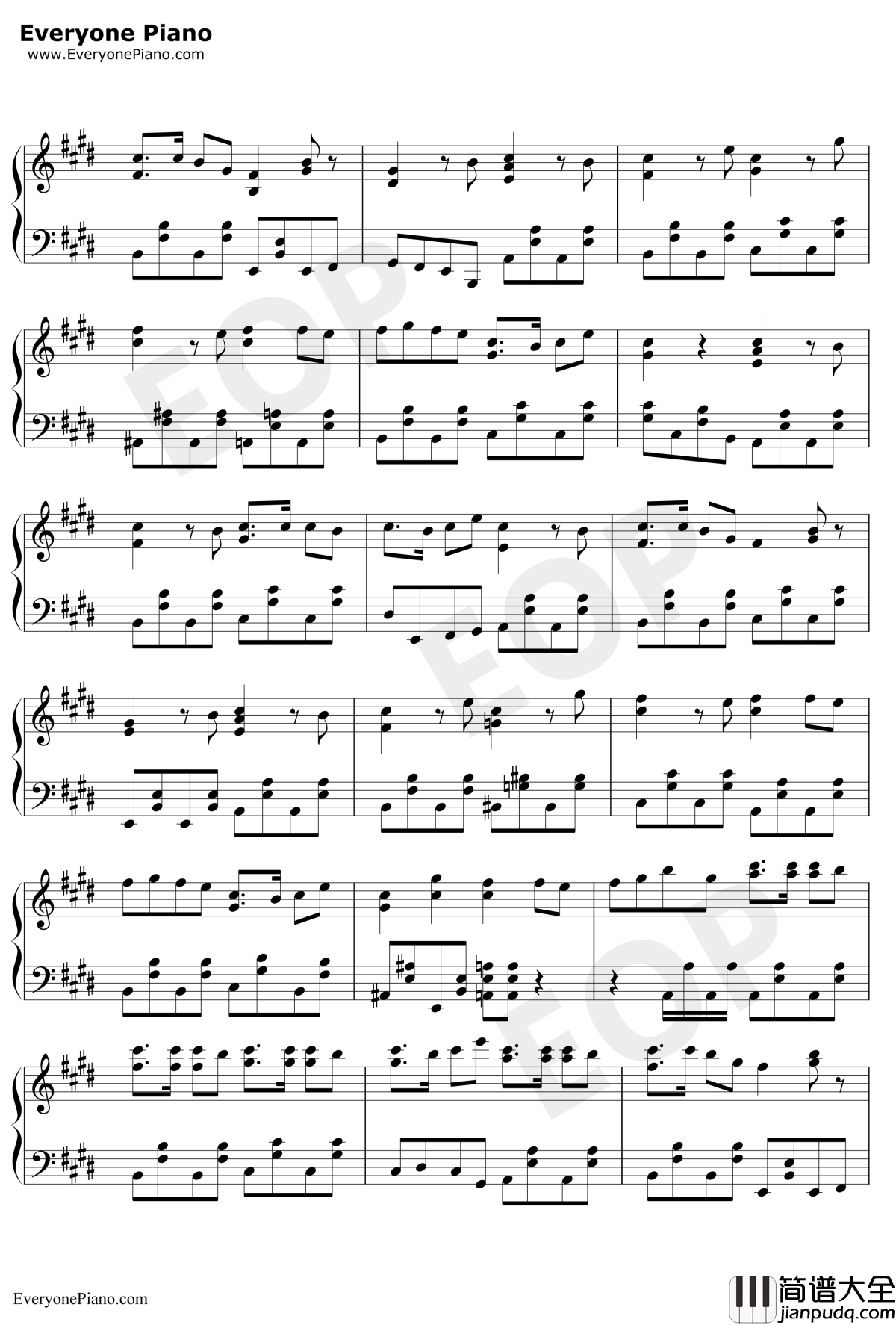 インビジブル钢琴谱_GUMI&镜音リン