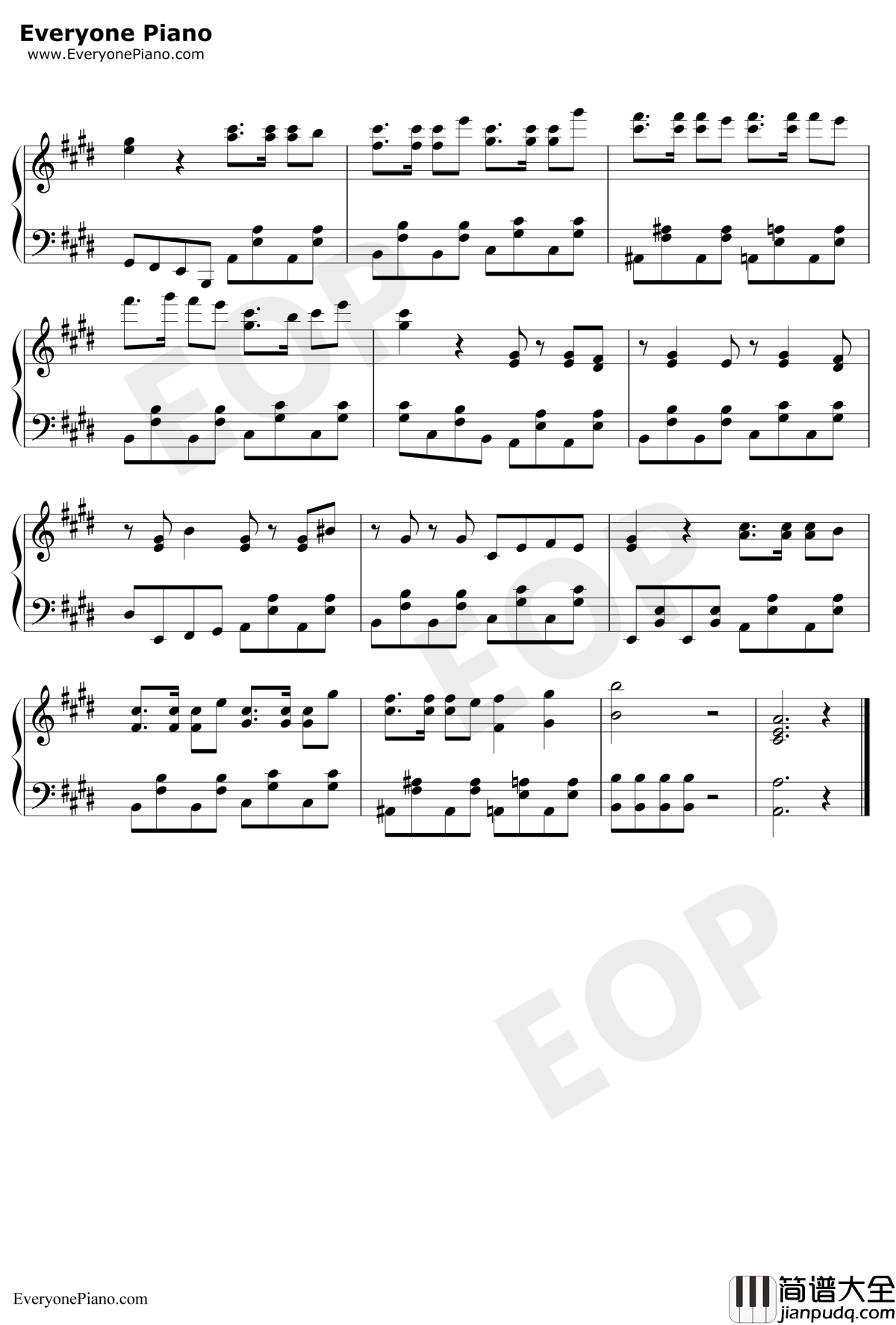 インビジブル钢琴谱_GUMI&镜音リン