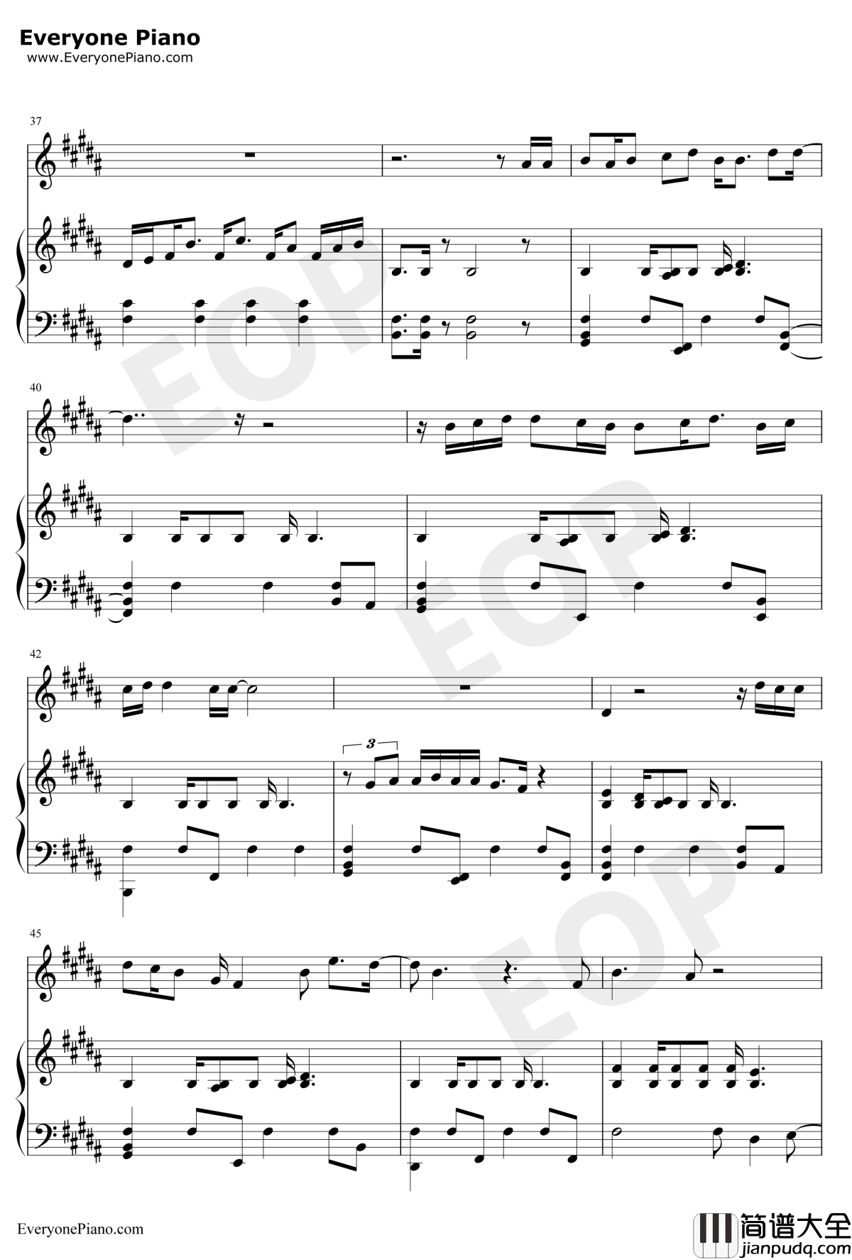 You_Will_Be_Found钢琴谱_Benj_Pasek_亲爱的埃文汉森OST