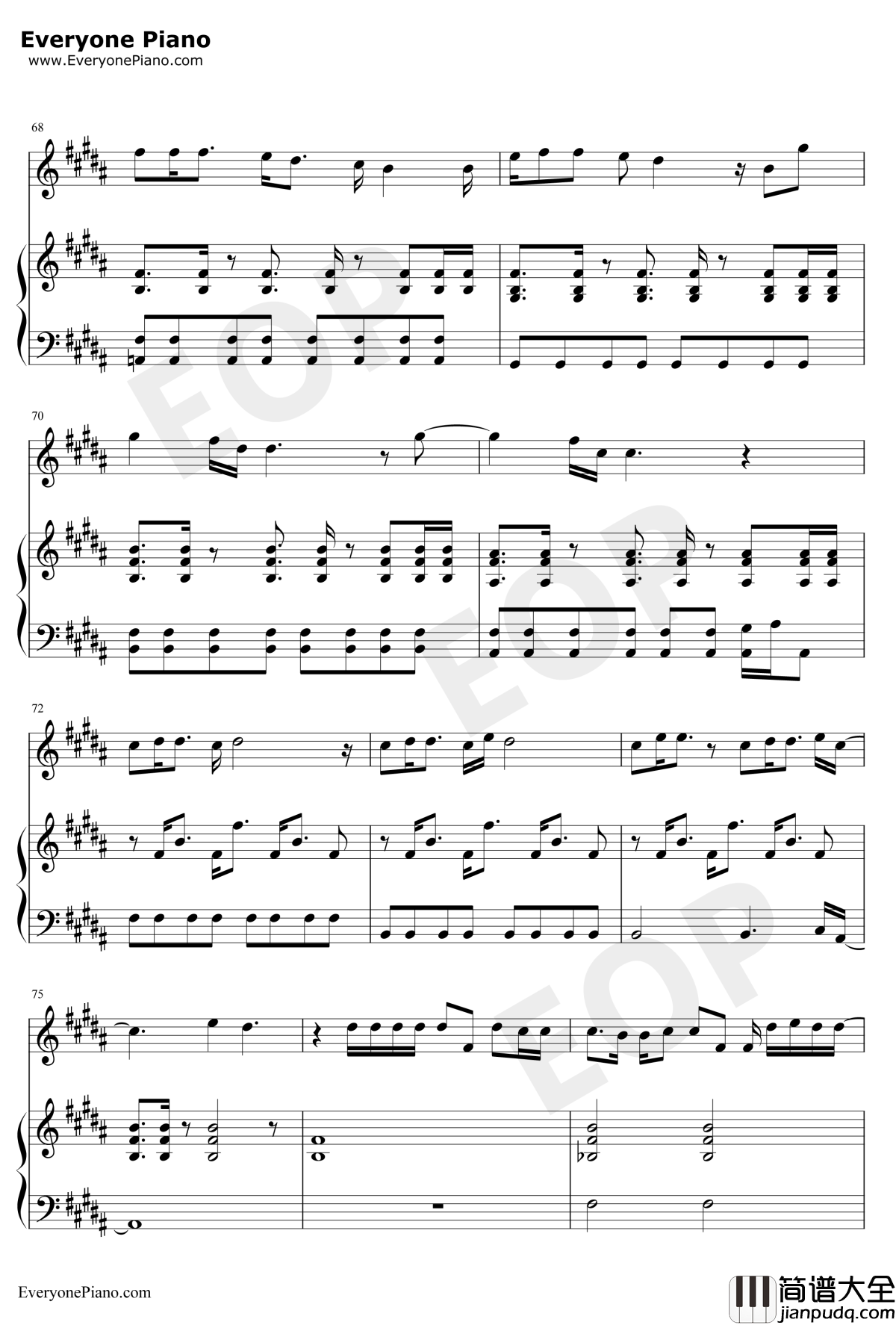 You_Will_Be_Found钢琴谱_Benj_Pasek_亲爱的埃文汉森OST