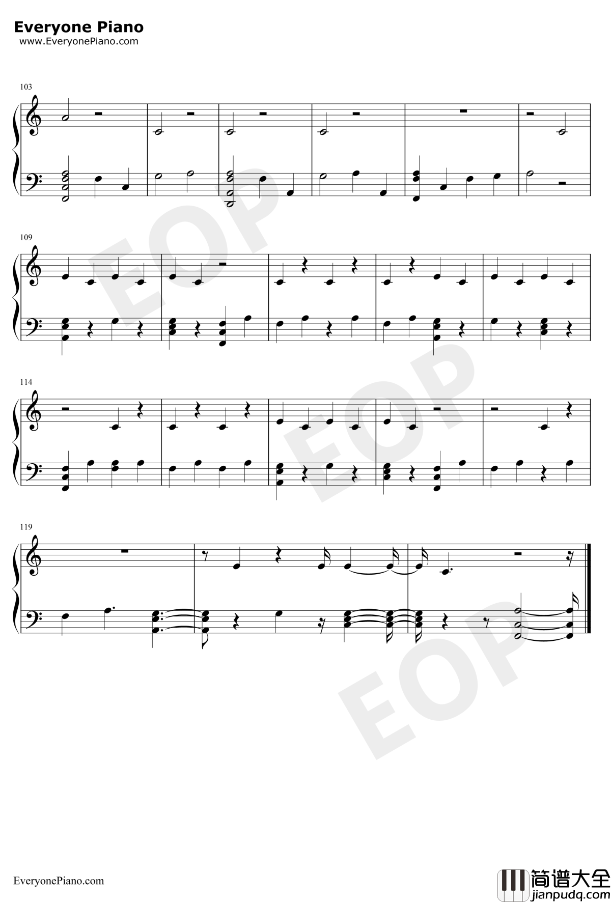 Hostage钢琴谱_Billie_Eilish