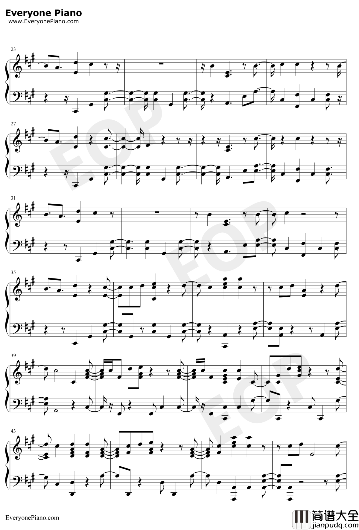 I'm_Still_Here钢琴谱_Sia