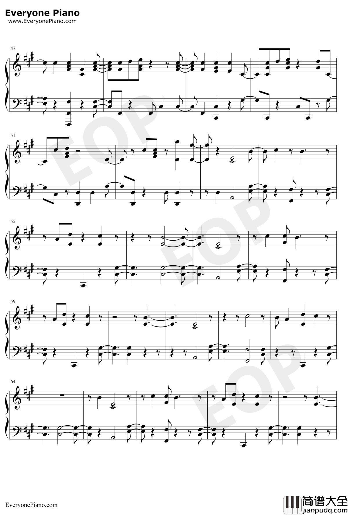 I'm_Still_Here钢琴谱_Sia