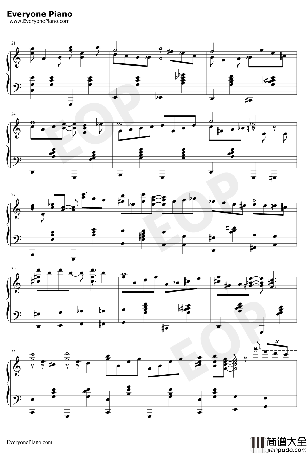 Chinatown_My_Chinatown钢琴谱_Jean_Schwartz