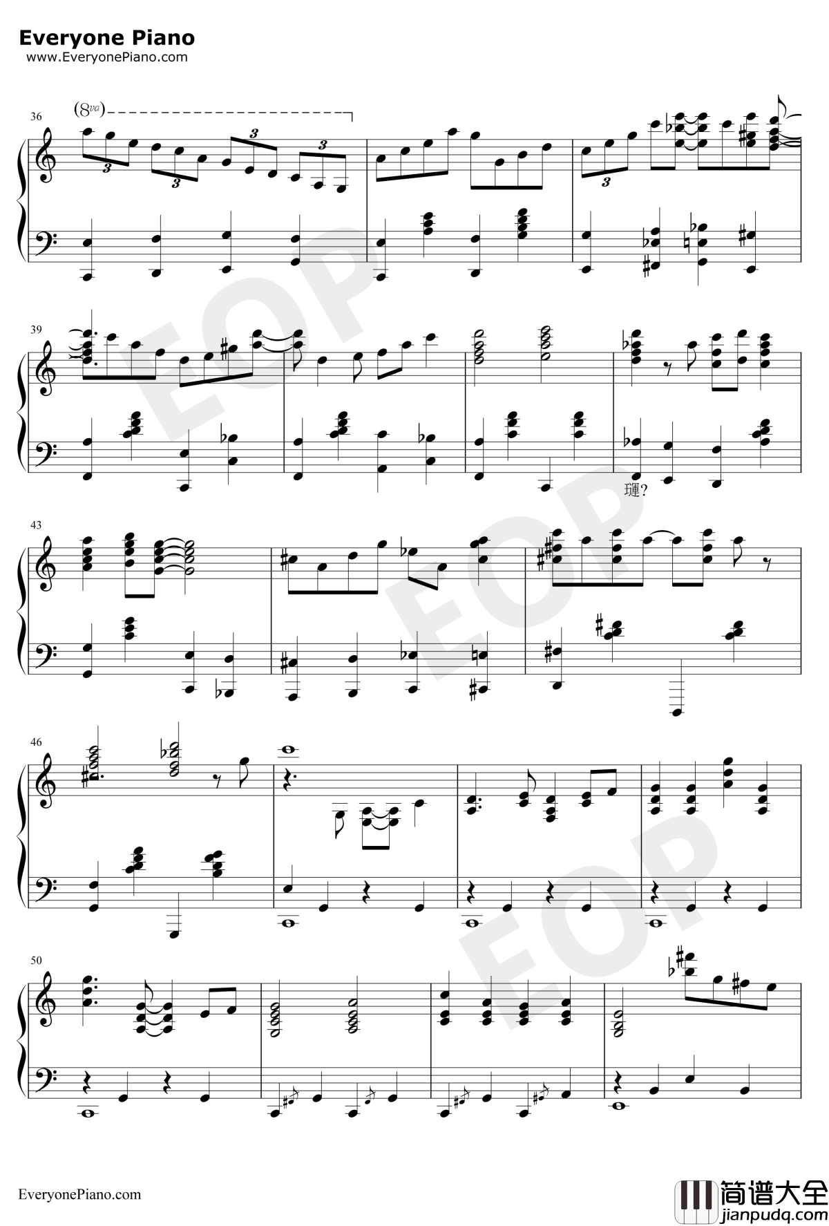 Chinatown_My_Chinatown钢琴谱_Jean_Schwartz