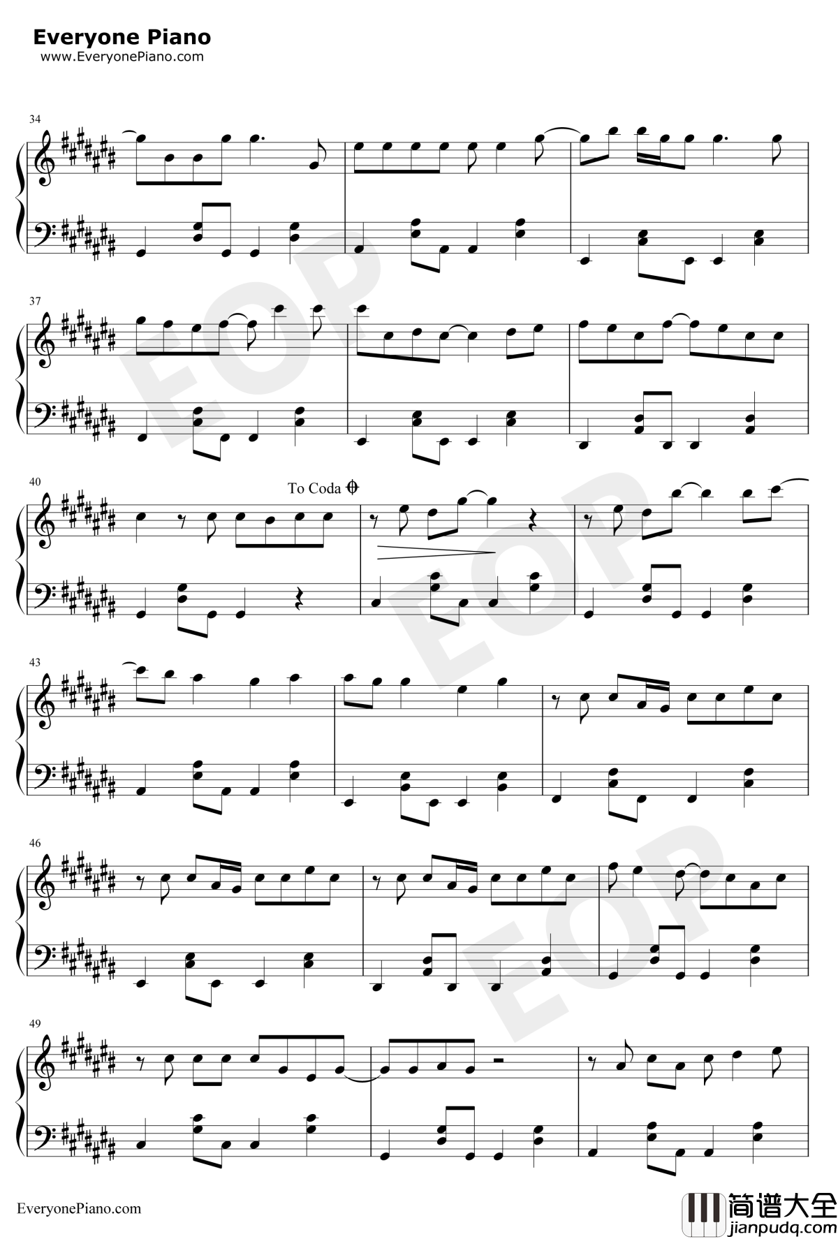 一起老去钢琴谱_薛凯琪_闺蜜2主题曲