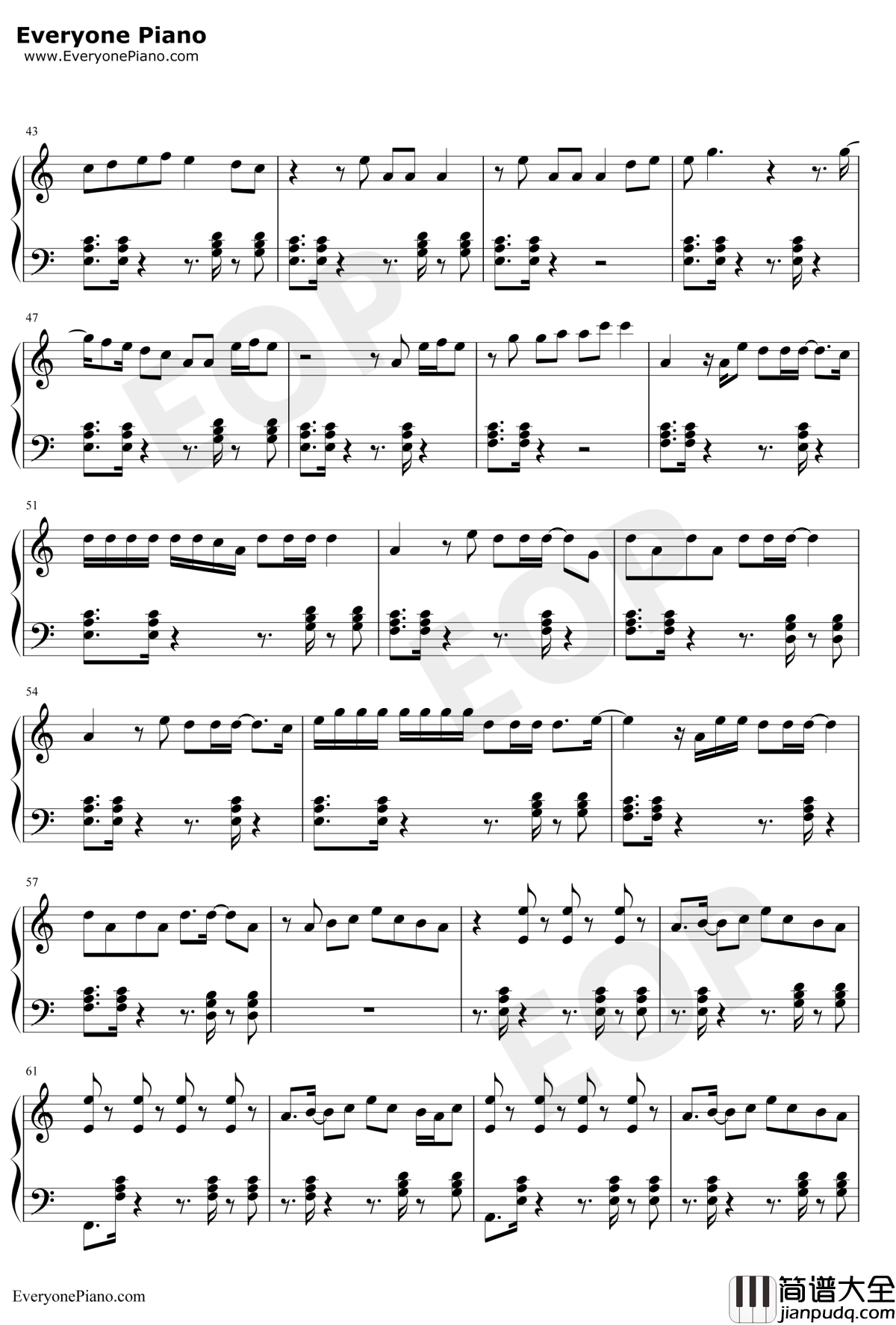 New_Rules钢琴谱_Dua_Lipa