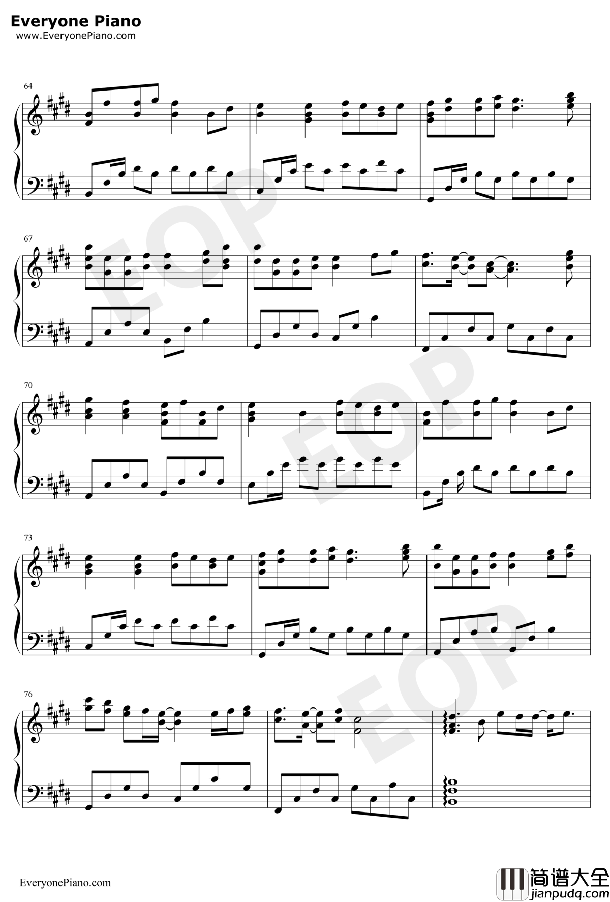 レクイエム钢琴谱_柊奈绪_黄昏乙女×失忆幽灵OST