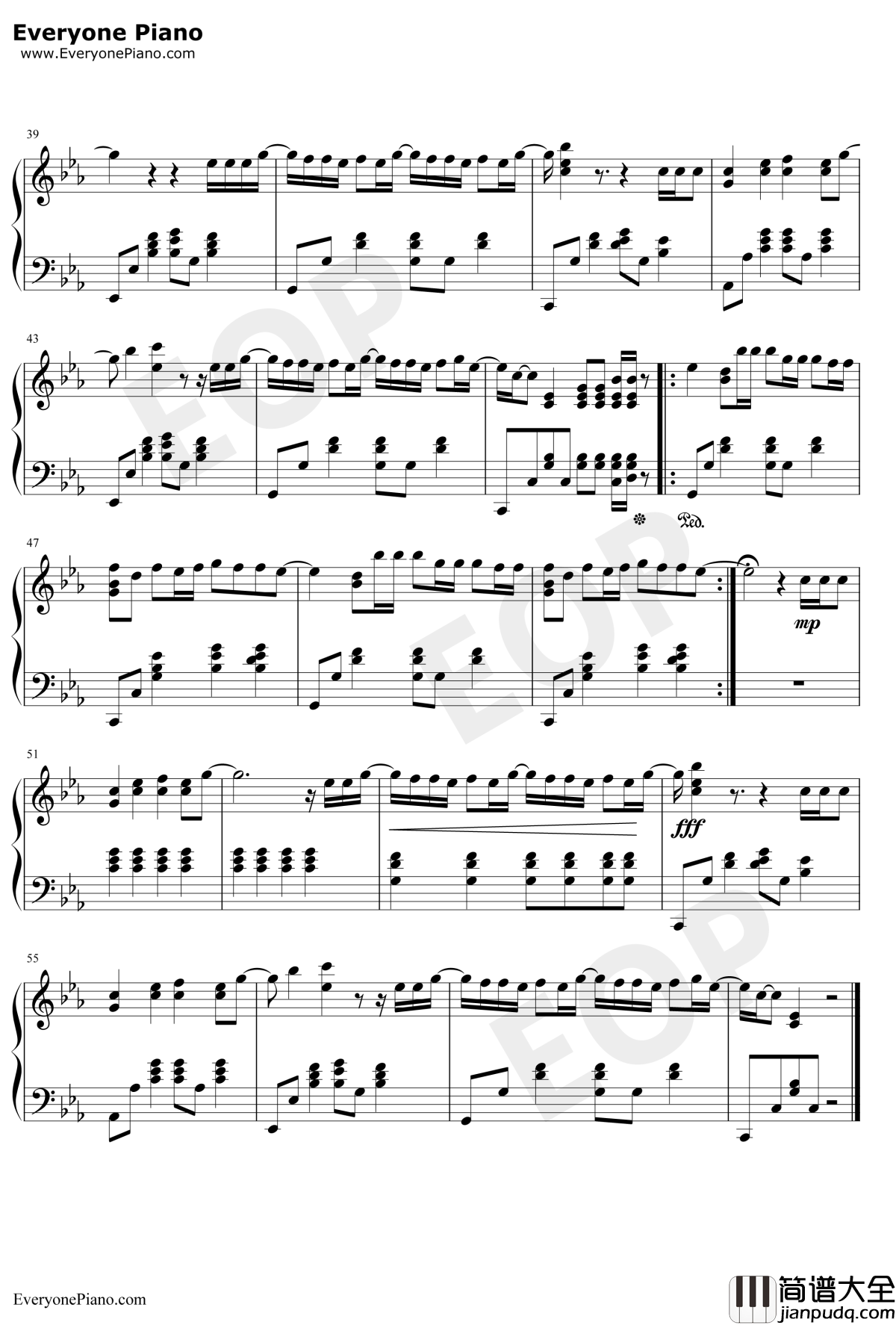 Awake钢琴谱_金硕珍防弹少年团