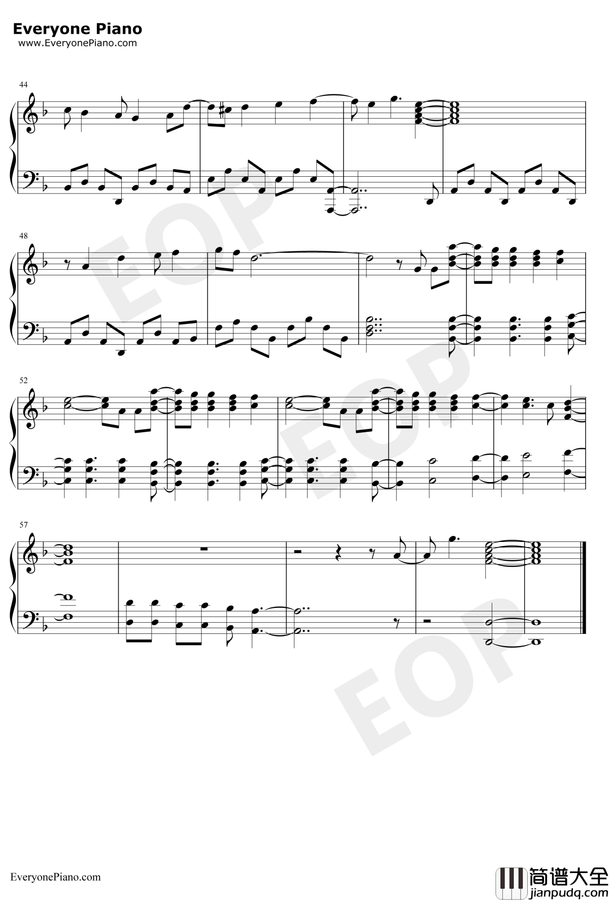 Fighting_Gold钢琴谱_Coda_JOJO的奇妙冒险黄金之风OP