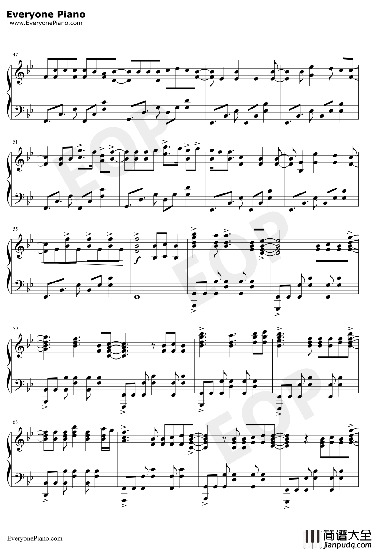 Rewrite_The_Stars钢琴谱_Zac_Efron/Zendaya_马戏之王OST