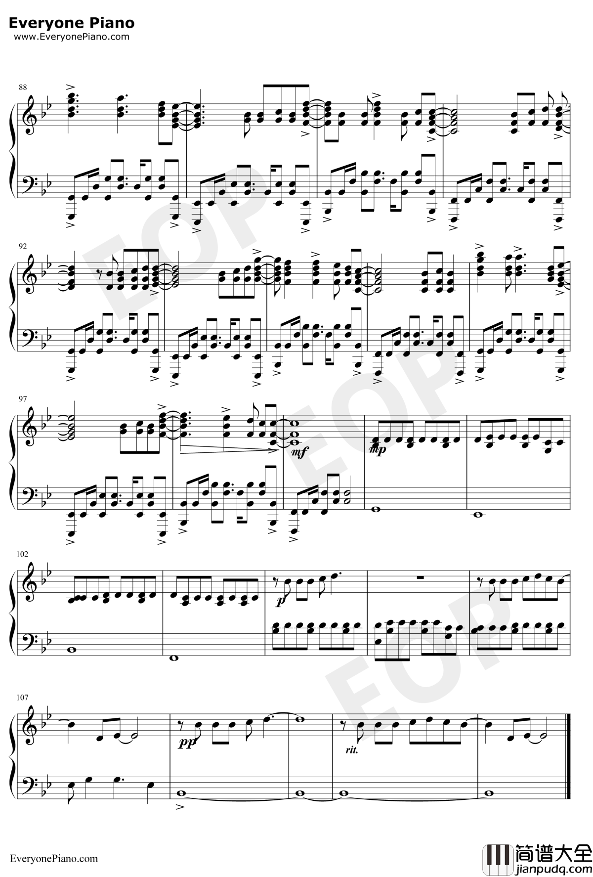 Rewrite_The_Stars钢琴谱_Zac_Efron/Zendaya_马戏之王OST