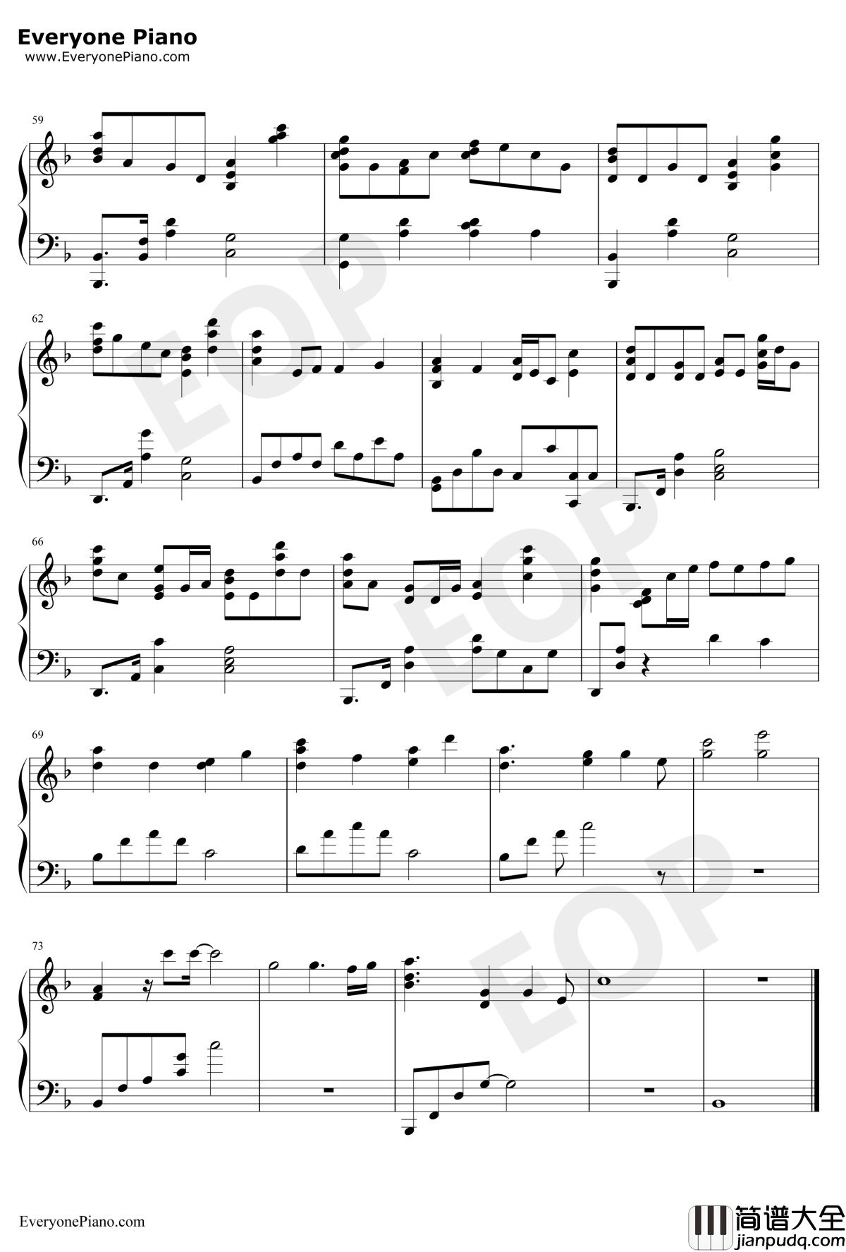 极北の民钢琴谱_浜渦正志_最终幻想Ⅹ插曲