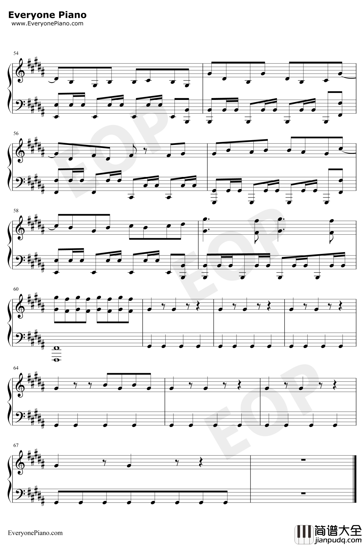 Electroman_Adventures钢琴谱_Geometry_Dash_几何冲刺BGM