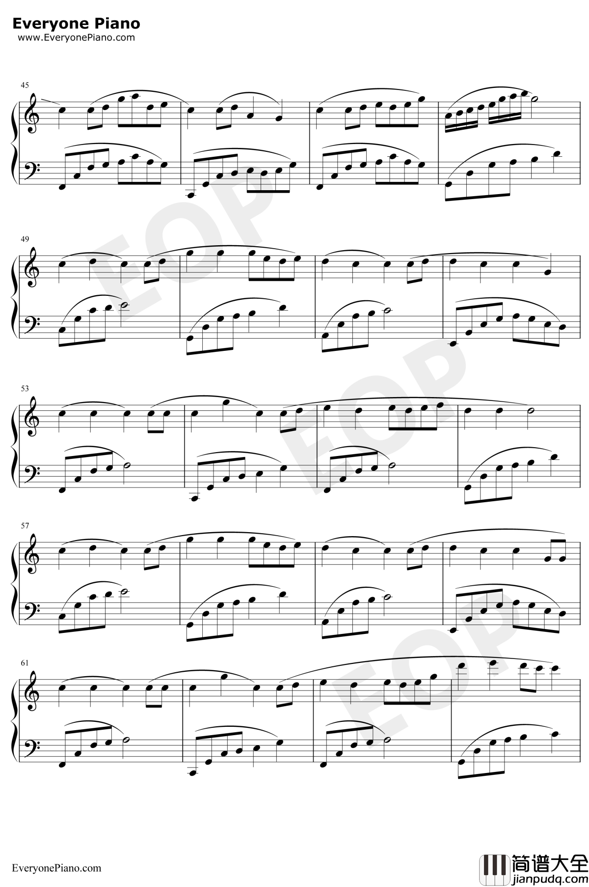 八辈子钢琴谱_乌龟