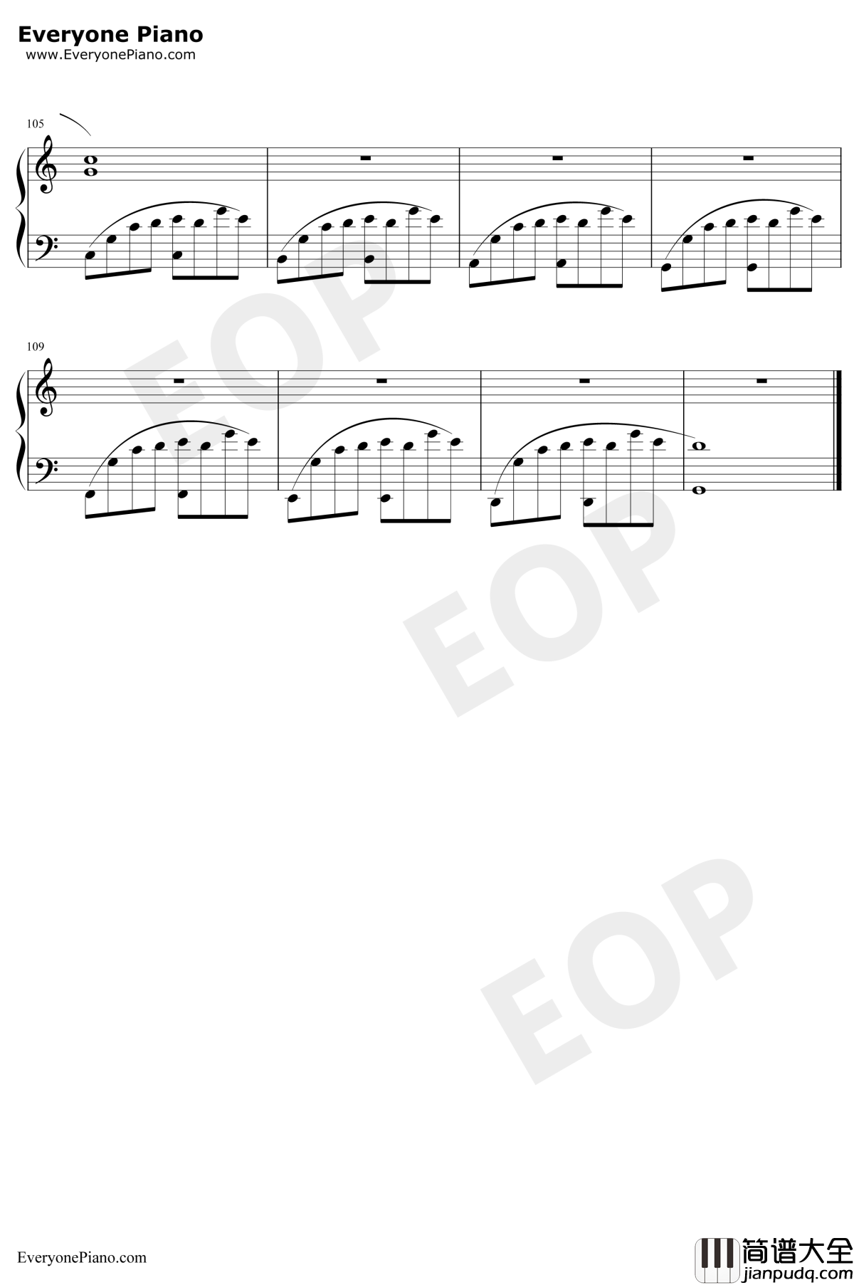 八辈子钢琴谱_乌龟