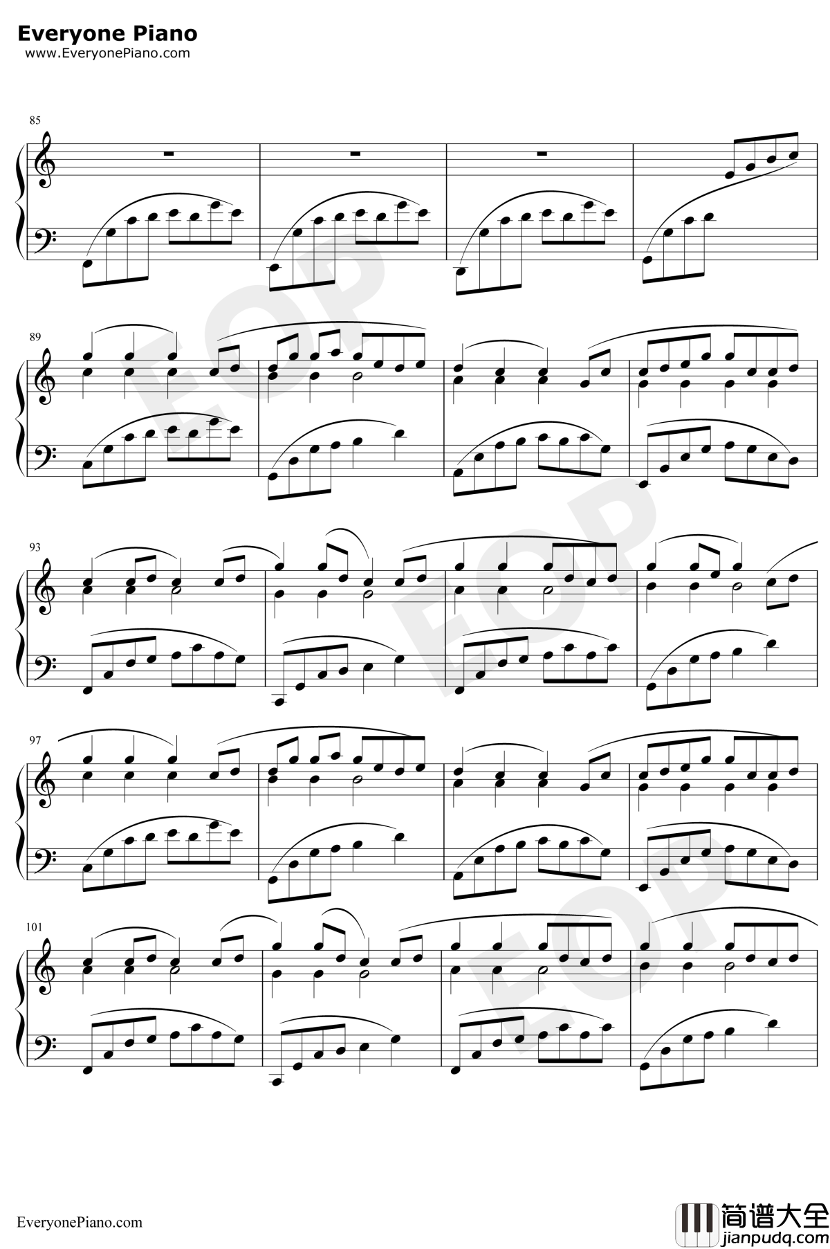 八辈子钢琴谱_乌龟