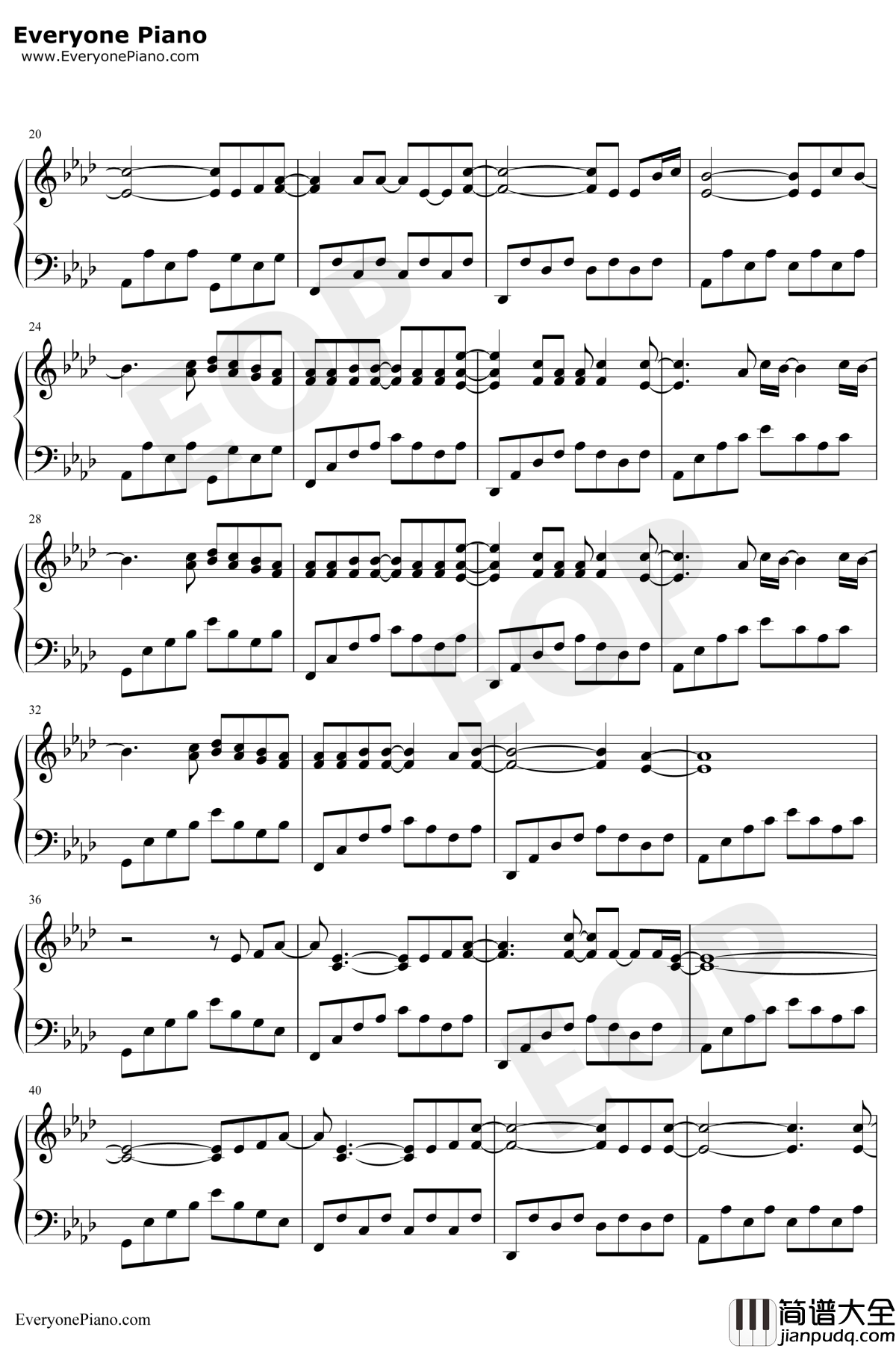 One_More_Light钢琴谱_Linkin_Park