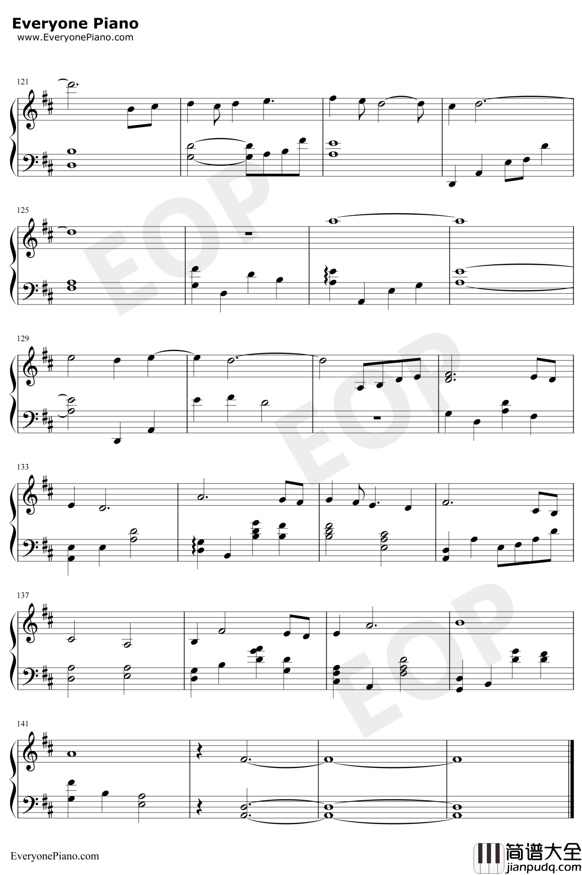 彗星的眼泪钢琴谱_金莎_幸福的眼泪片尾曲