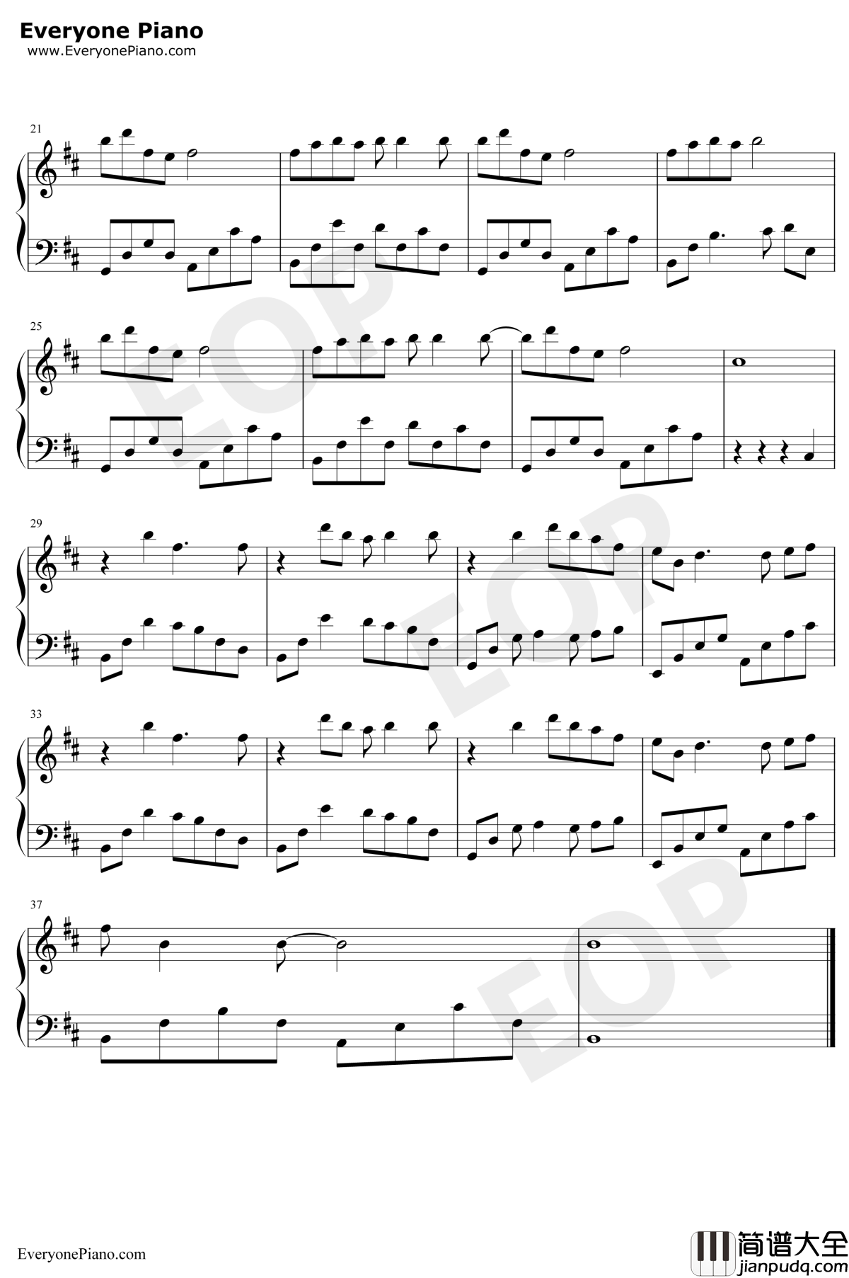 神仙歌钢琴谱_左宏元_新白娘子传奇OST