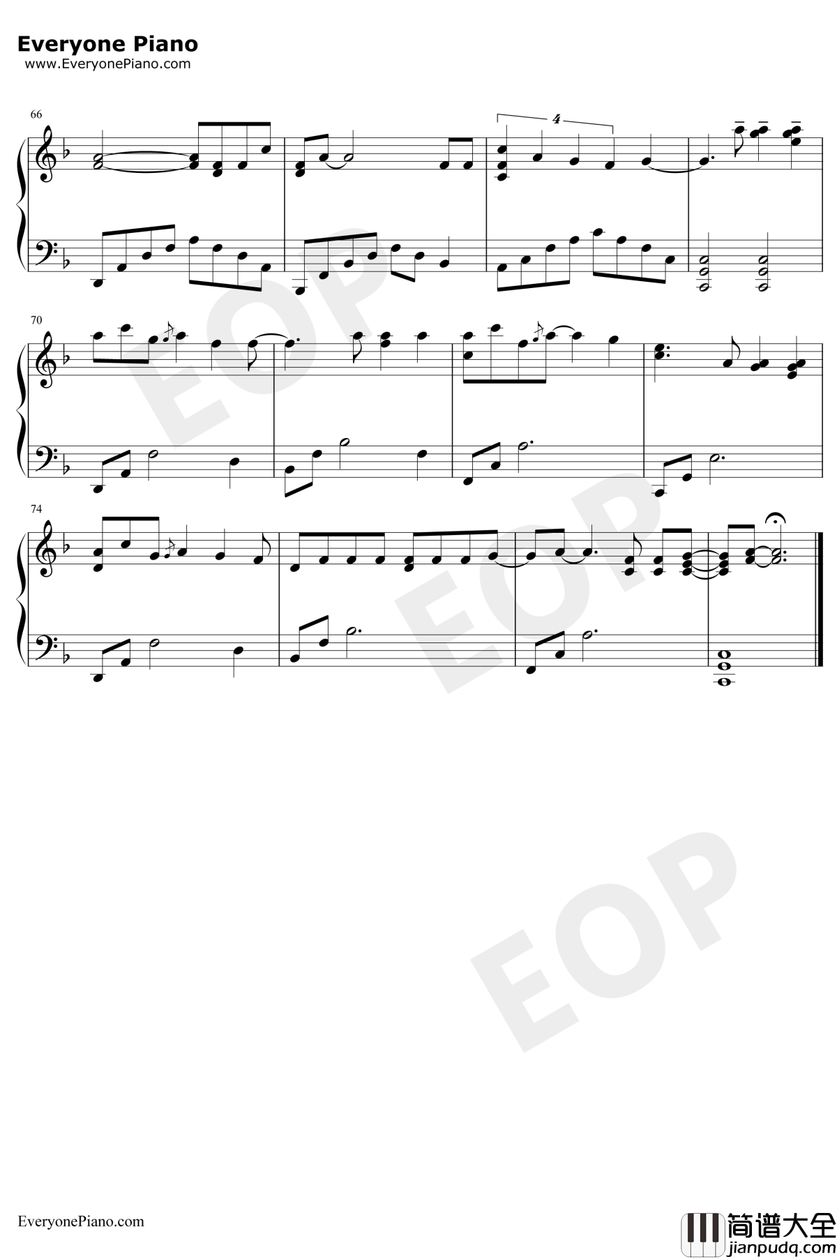 Head_Above_Water钢琴谱_Avril_Lavigne