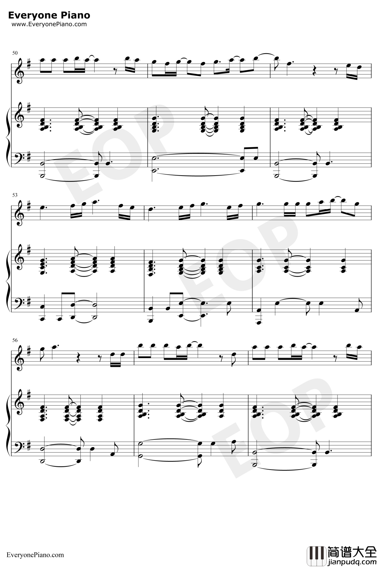 有心人钢琴谱_邓紫棋