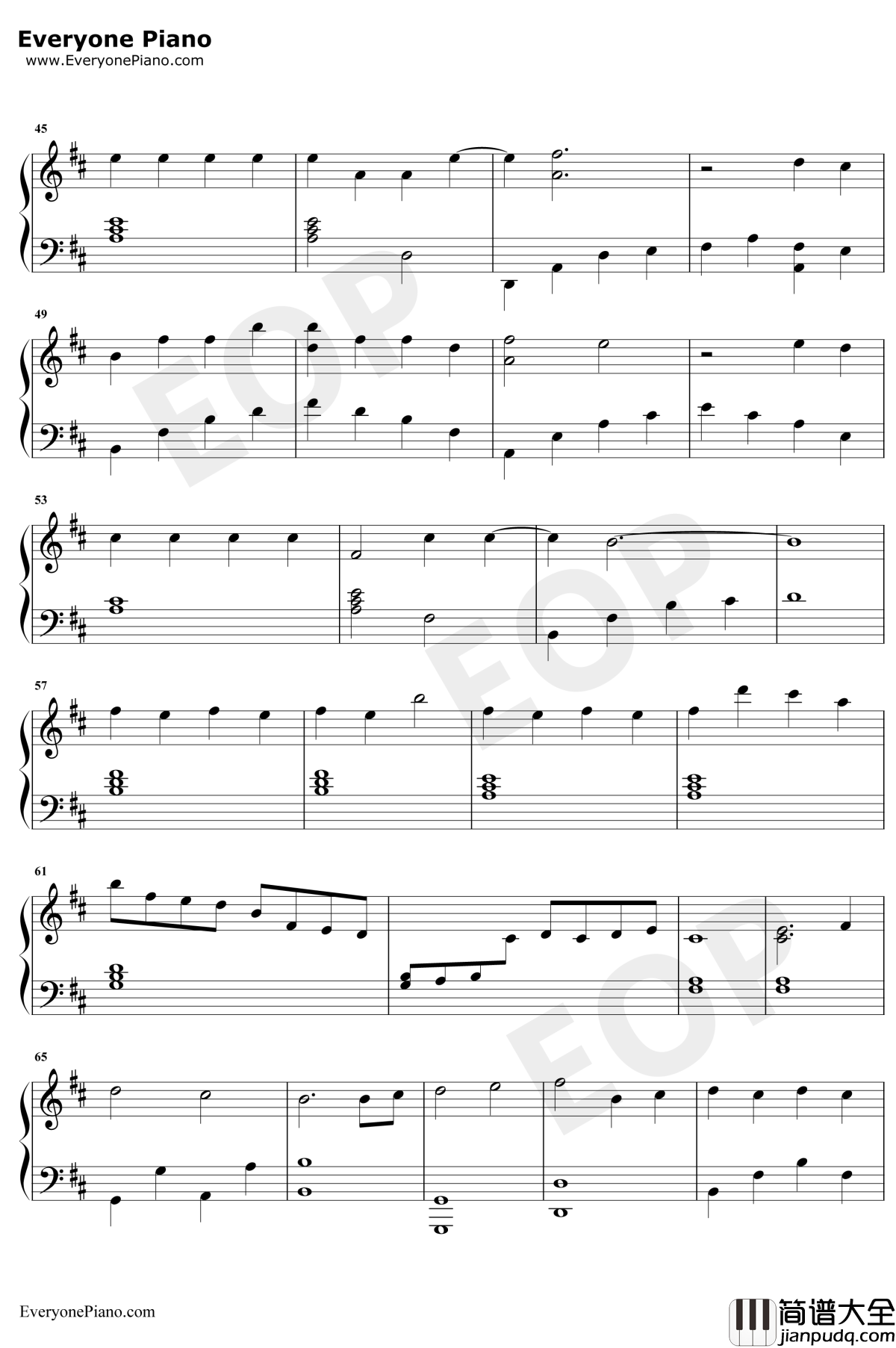 双世恋人钢琴谱_贺敬轩_双世宠妃Ⅱ插曲