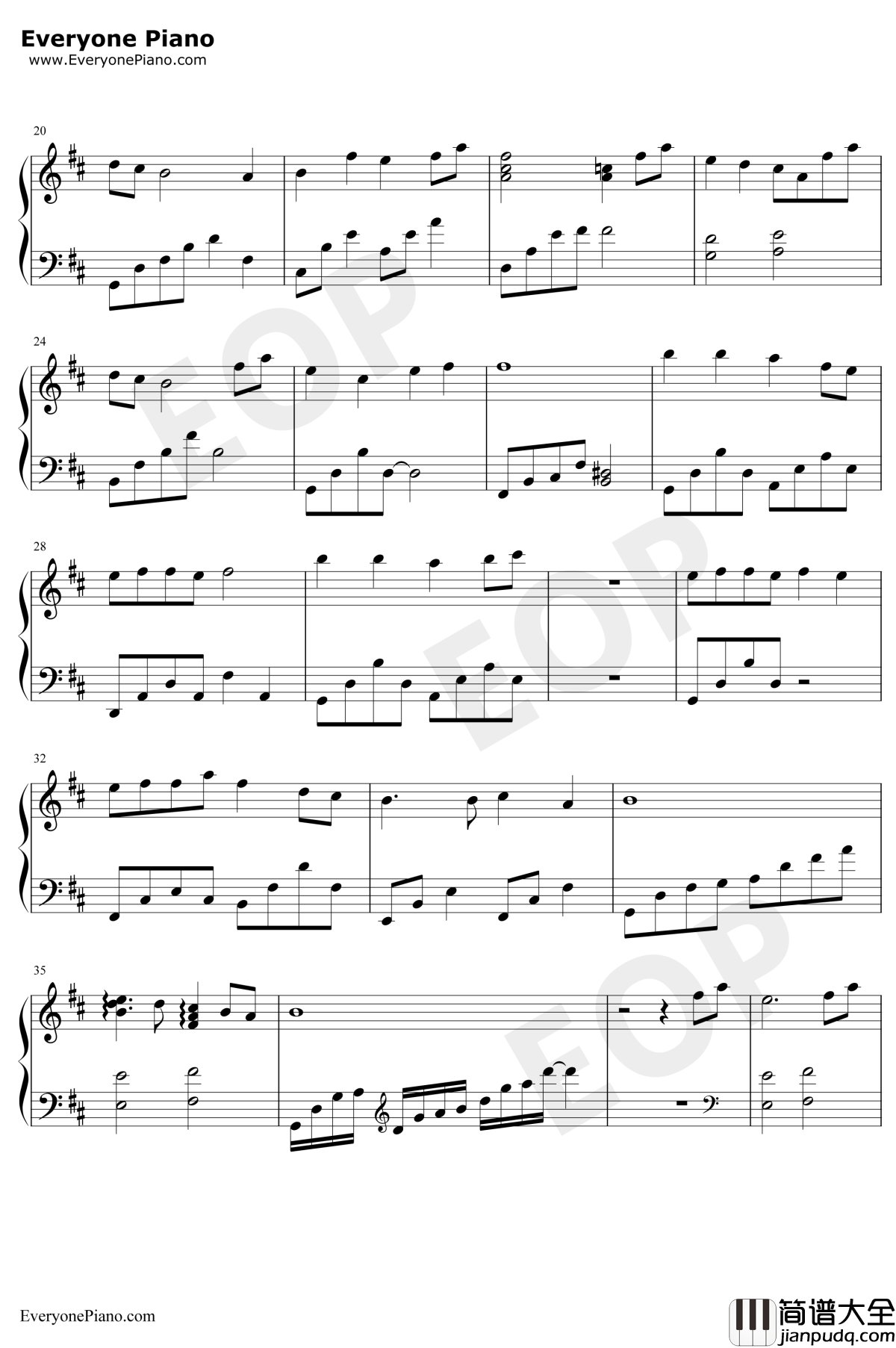 微笑みの彼方钢琴谱_Minami_冥夜花伝廊