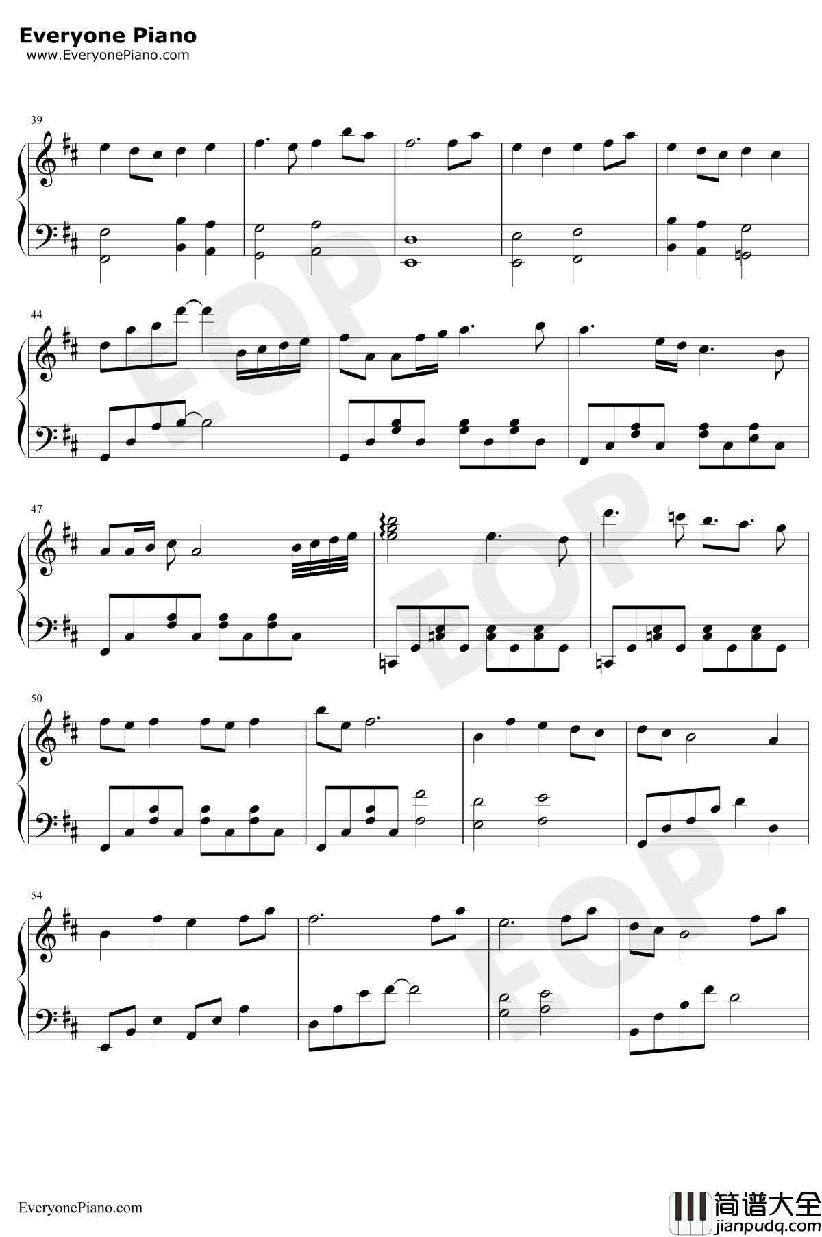 微笑みの彼方钢琴谱_Minami_冥夜花伝廊