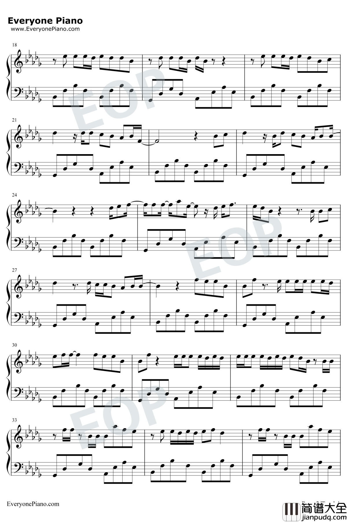 That_Girl_钢琴谱_Olly_Murs