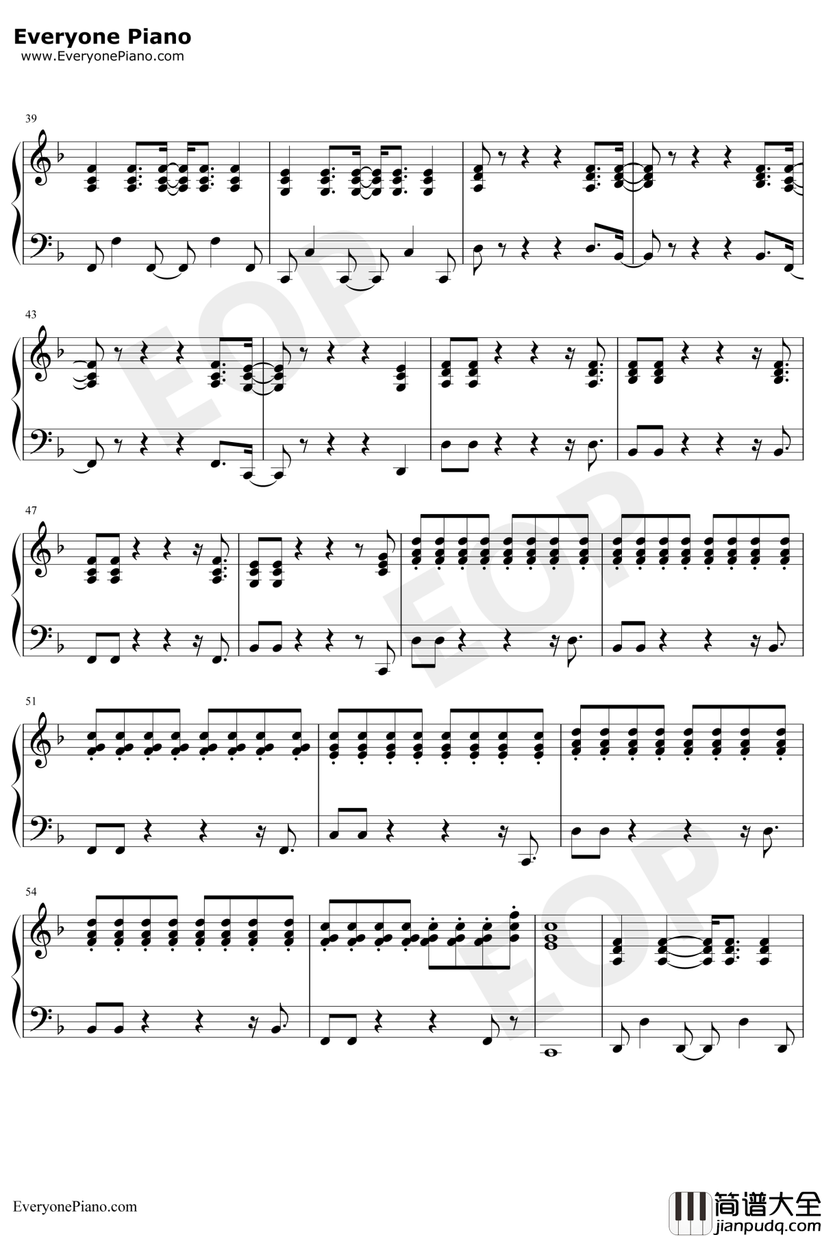 飘向北方钢琴谱_邓紫棋_弹唱版