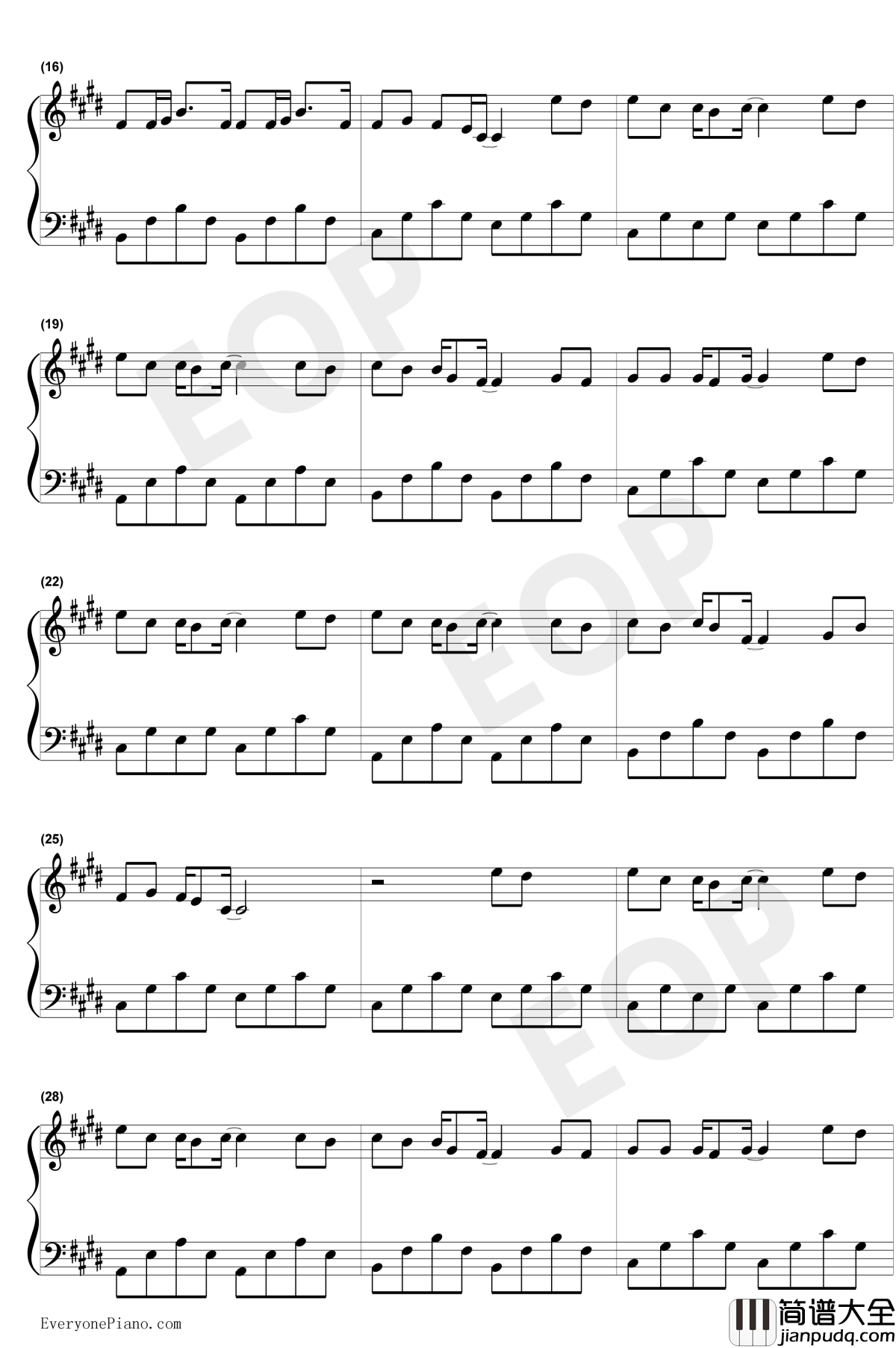 流浪钢琴谱_半阳