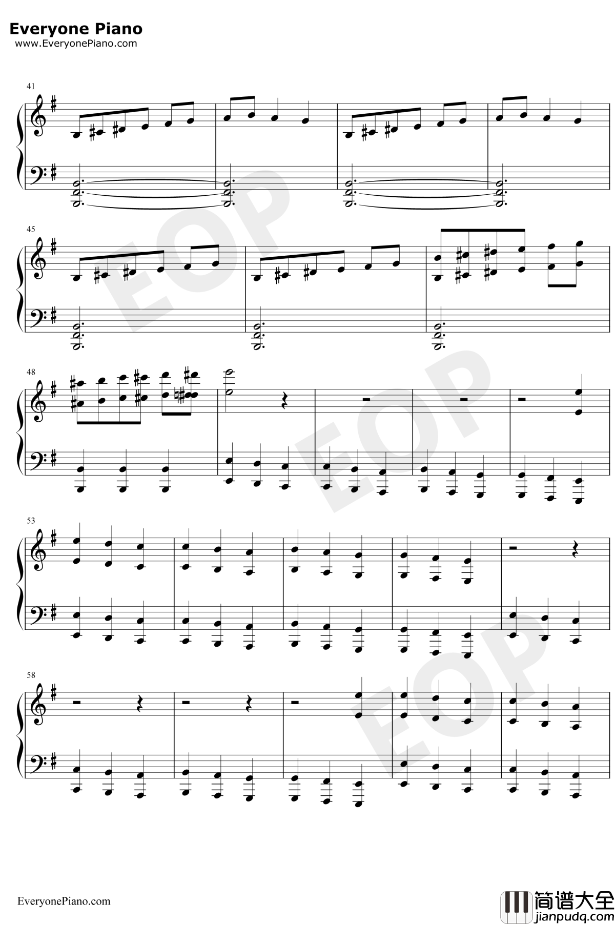 月若流金钢琴谱_阿杰729_杀破狼主题曲