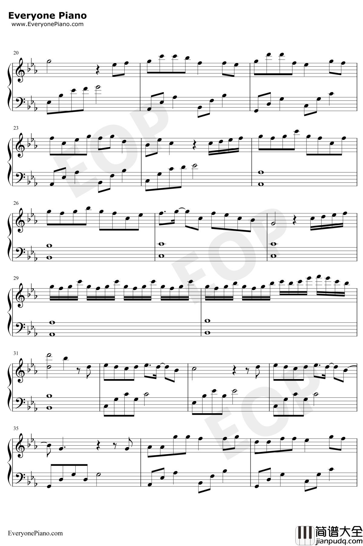 归去来兮钢琴谱_叶炫清_双世宠妃Ⅱ片尾曲