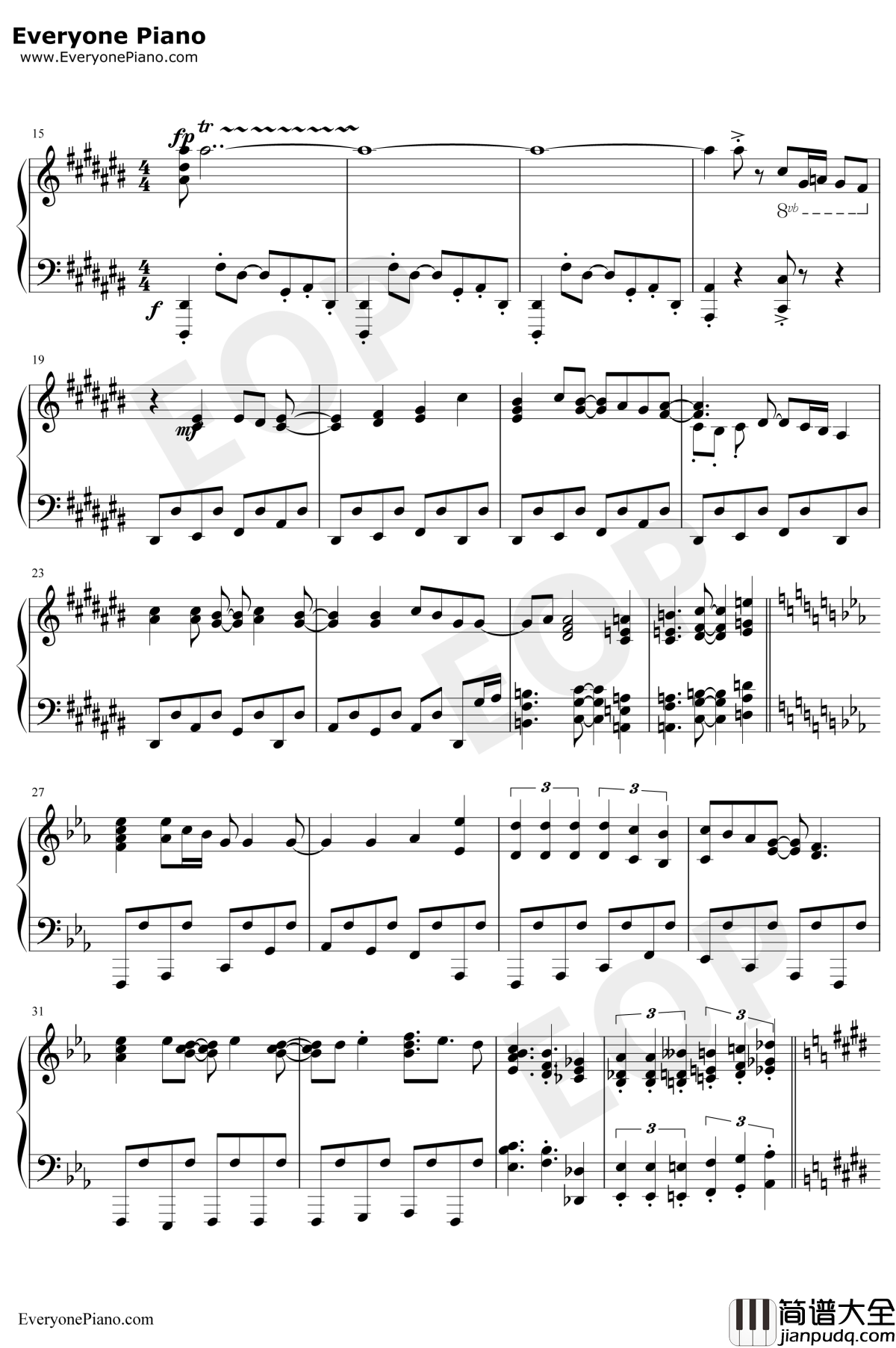 Nameless_Story钢琴谱_寺岛拓笃