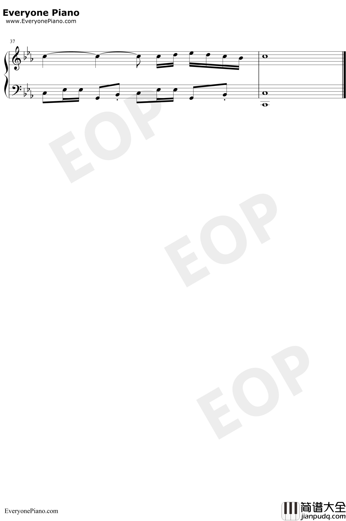 Trouble_is_a_friend钢琴谱_lenka