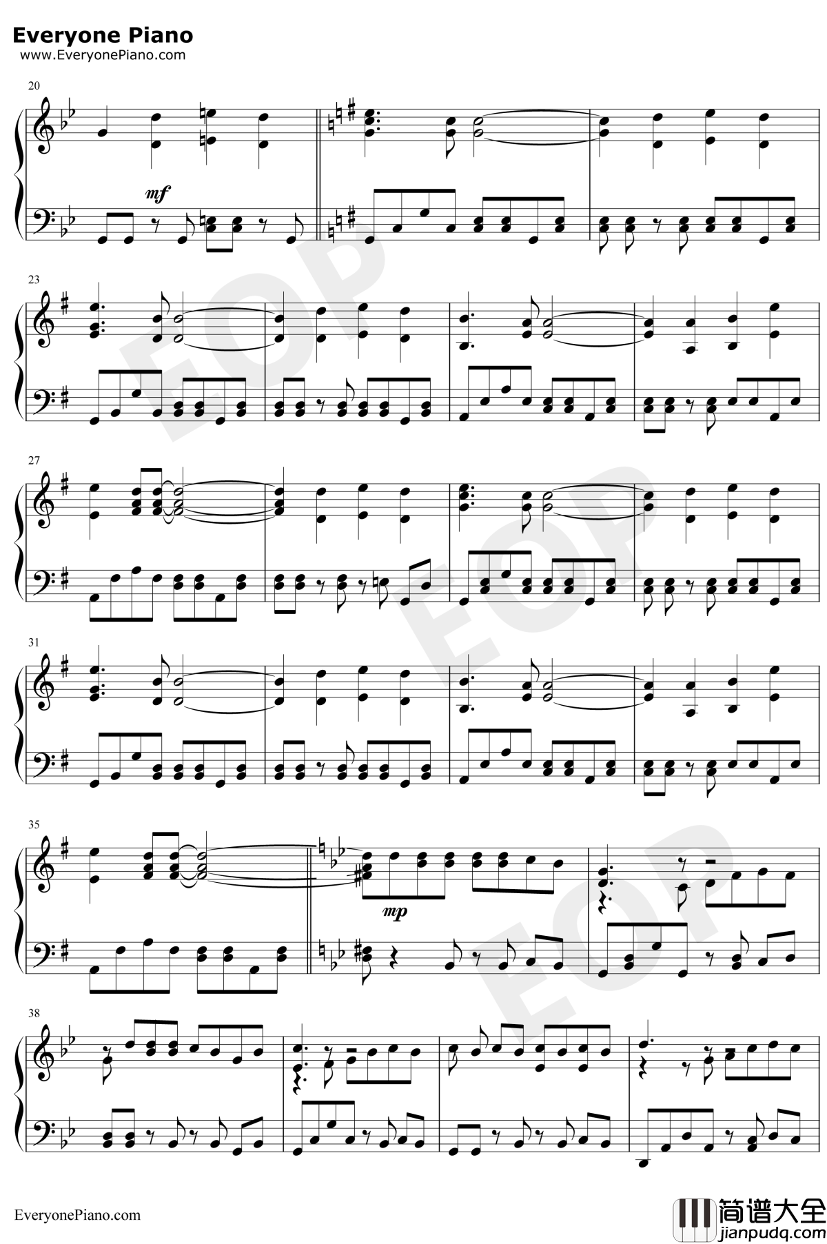 爱之初体验钢琴谱_张震岳